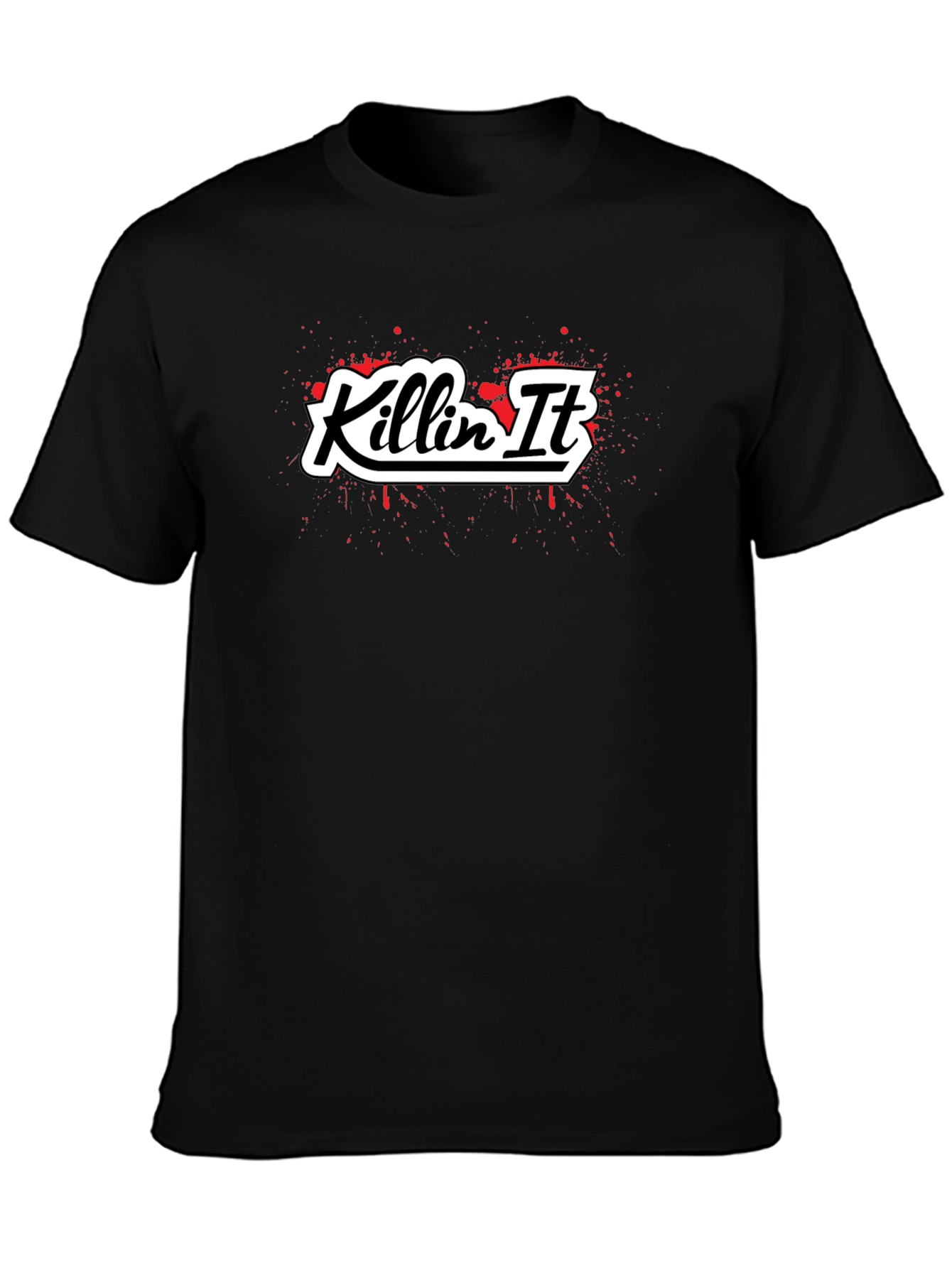 Killin It Graphic Tee - Black Cotton Blend T-Shirt