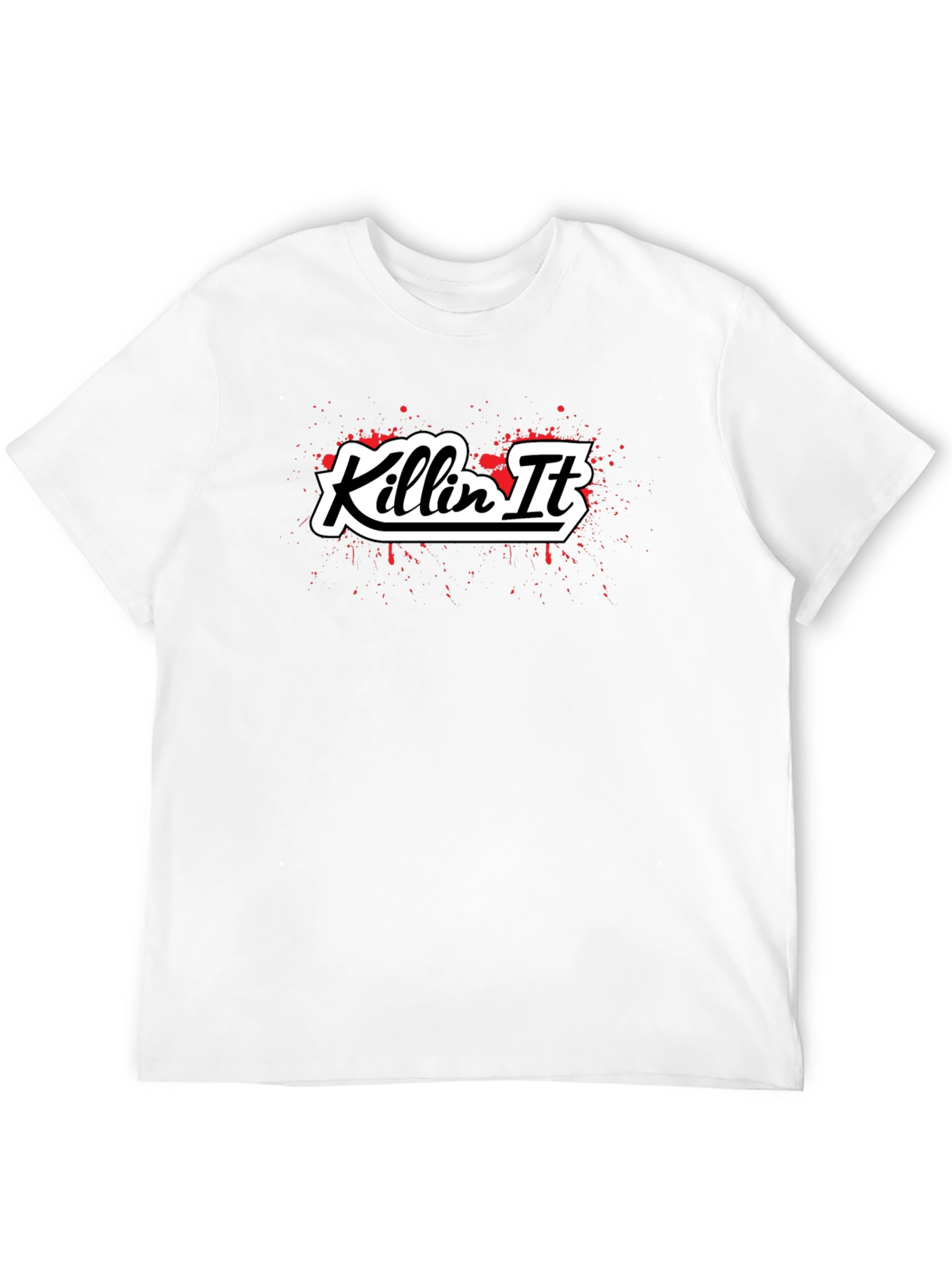 Killin It Graphic Tee - Black Cotton Blend T-Shirt