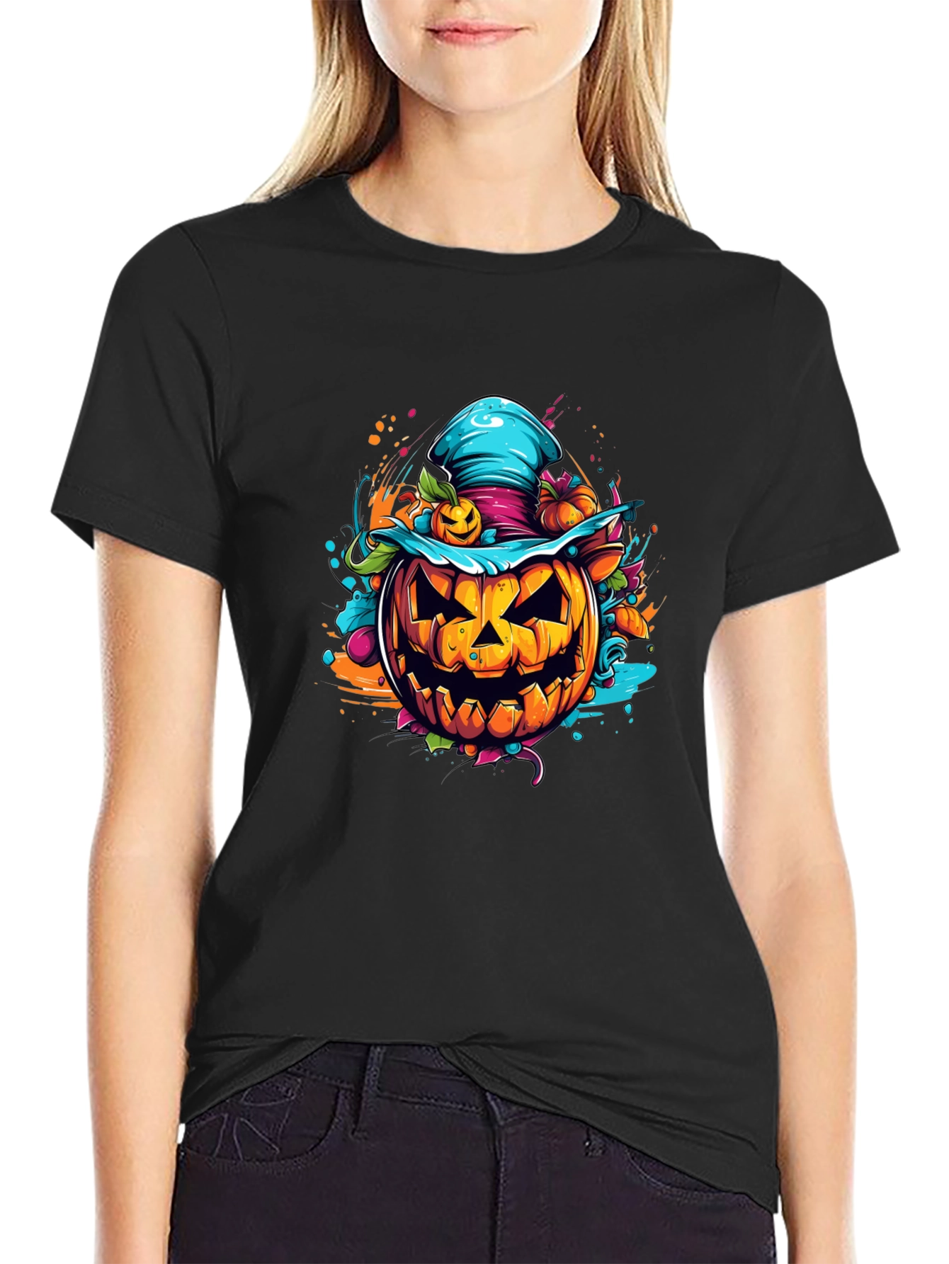 Halloween Pumpkin T-Shirt - Spooky Festive Tee