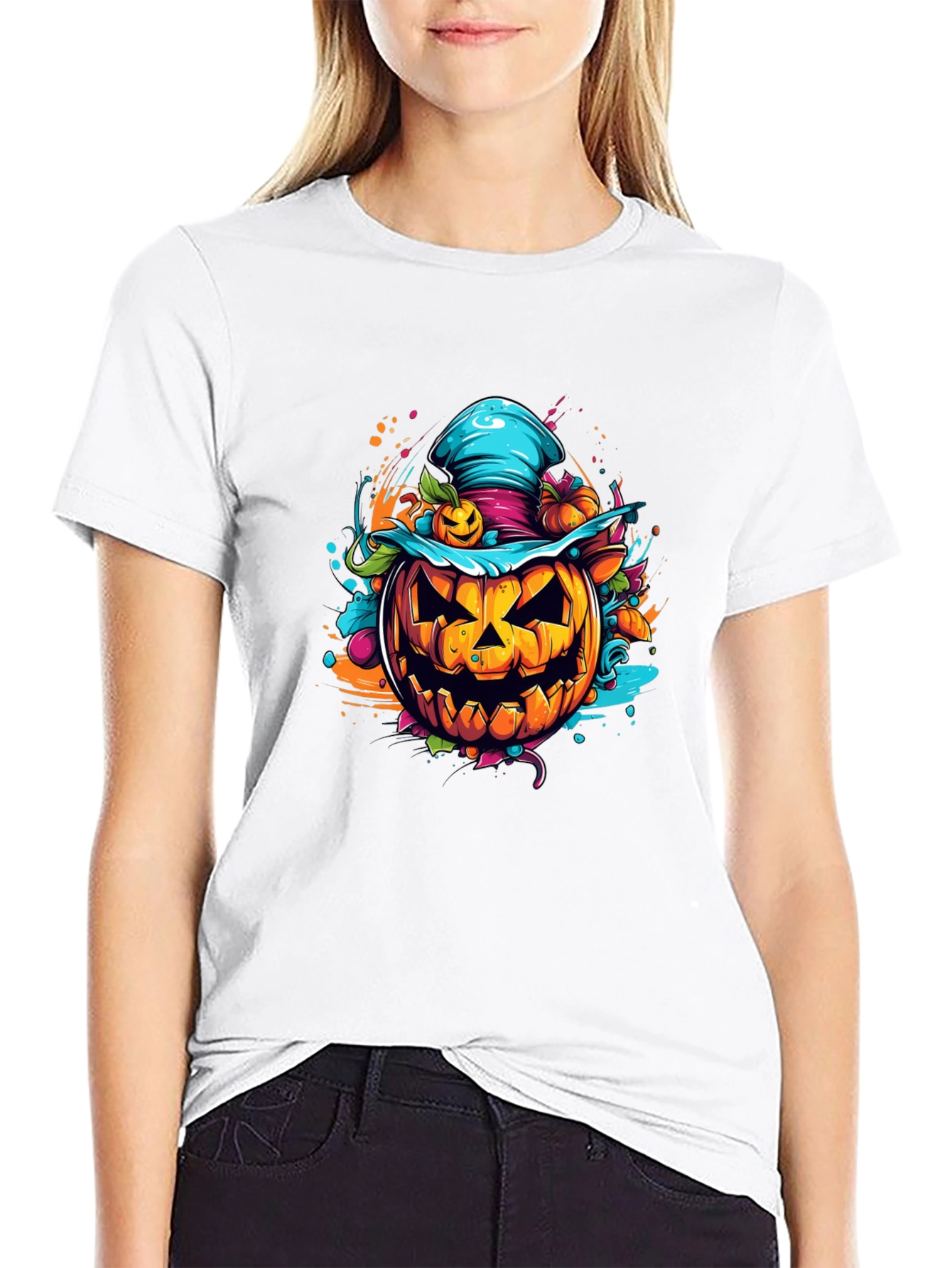 Halloween Pumpkin T-Shirt - Spooky Festive Tee