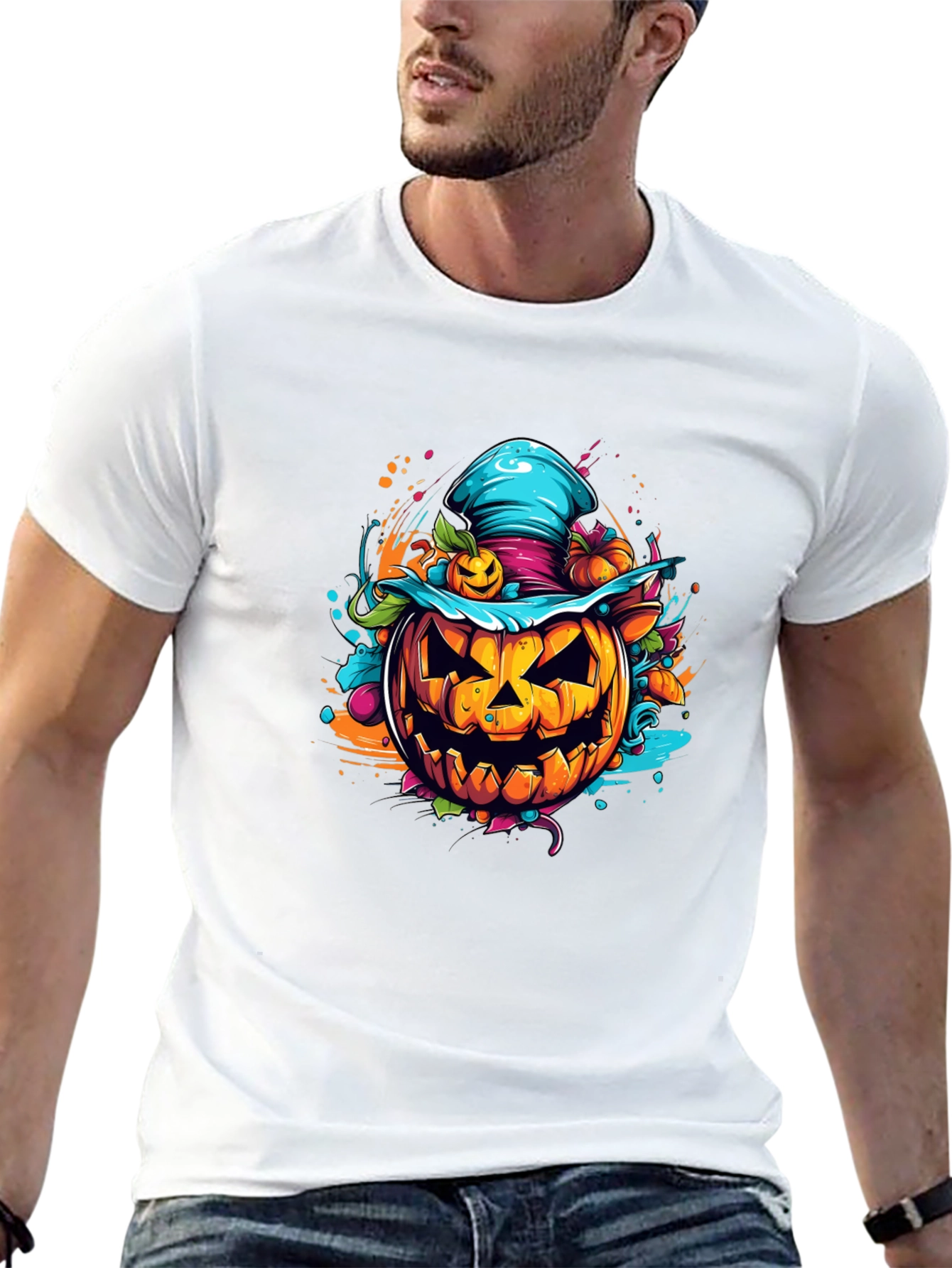 Halloween Pumpkin T-Shirt - Spooky Festive Tee
