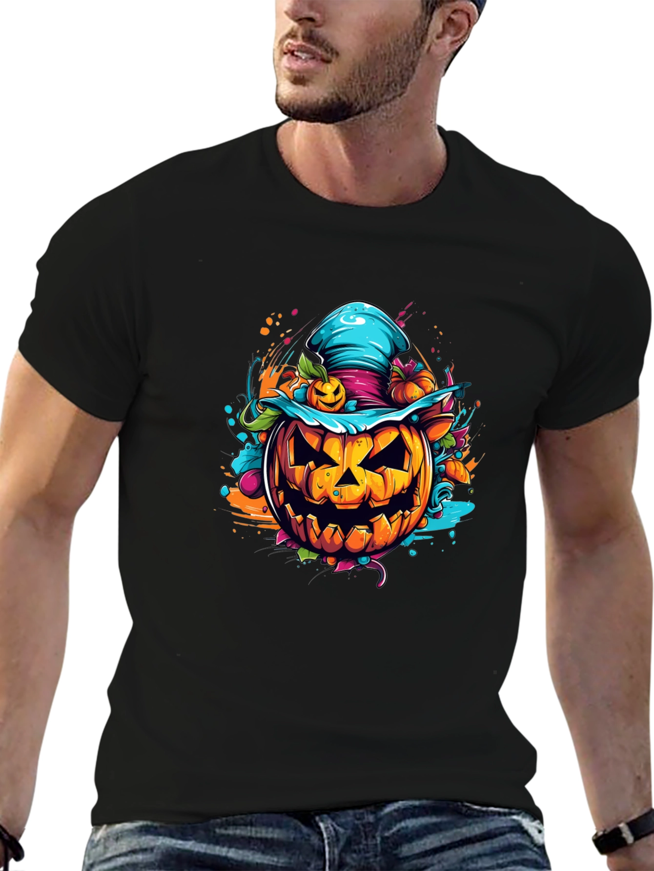 Halloween Pumpkin T-Shirt - Spooky Festive Tee