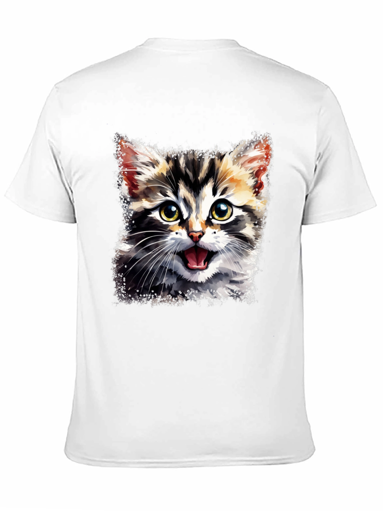 Cute Cat Graphic Tee - Unisex Black T-Shirt