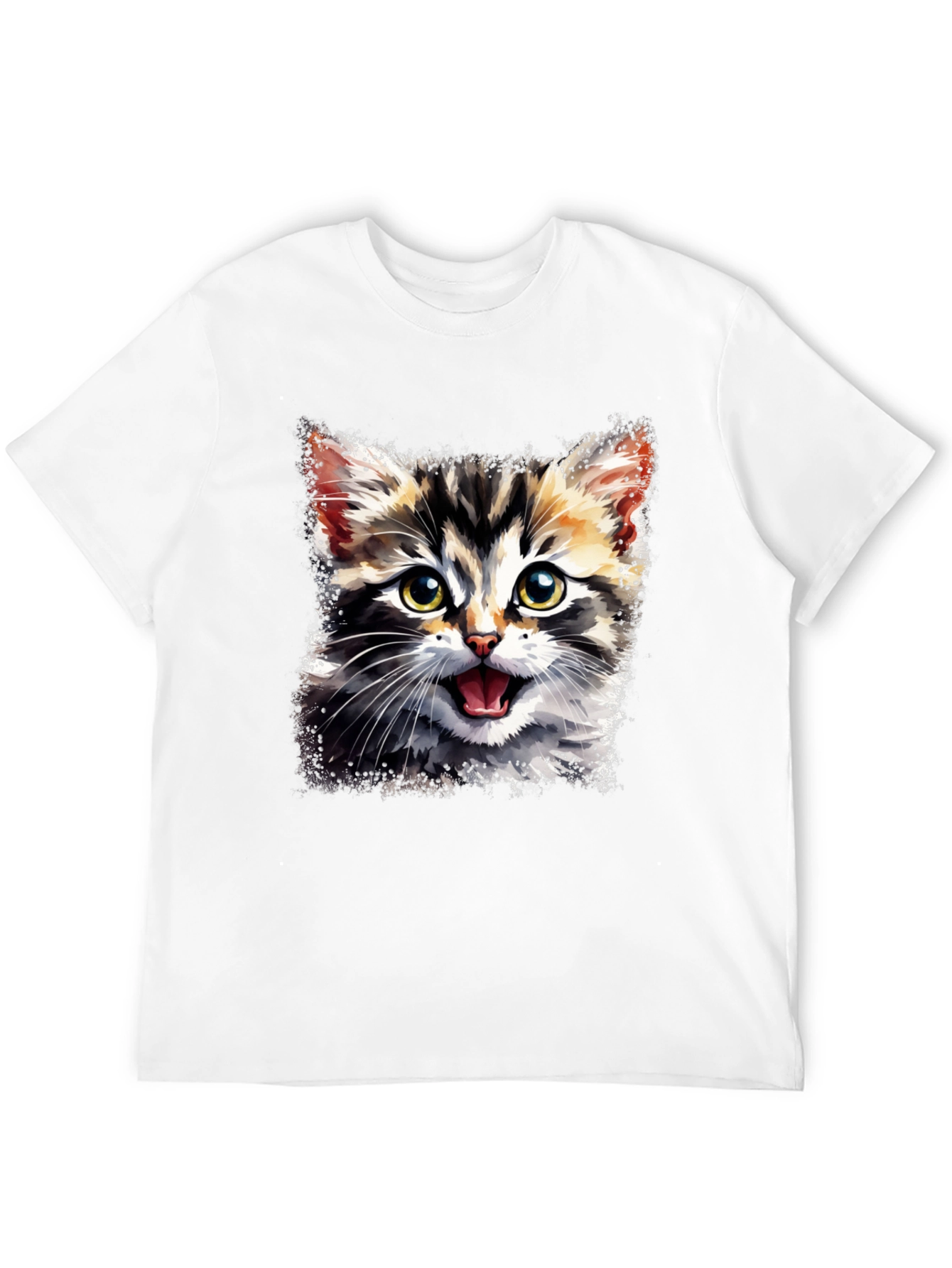 Cute Cat Graphic Tee - Unisex Black T-Shirt