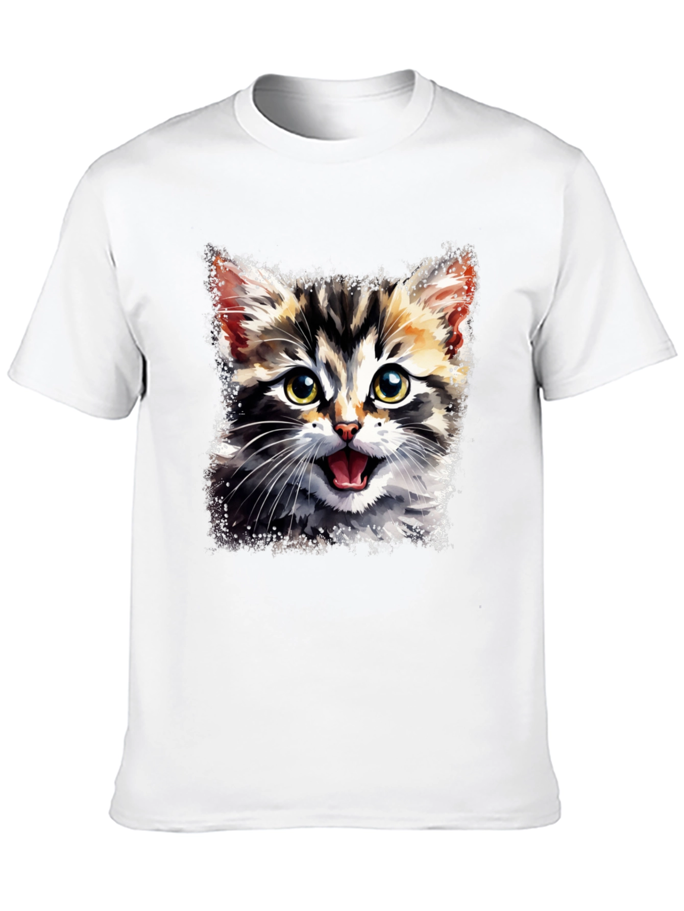 Cute Cat Graphic Tee - Unisex Black T-Shirt