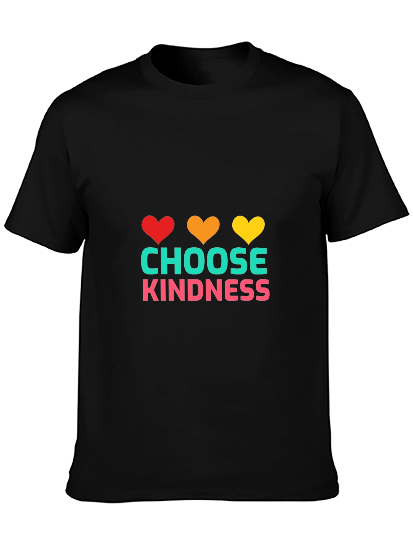Choose Kindness Graphic Tee - Black Cotton T-Shirt