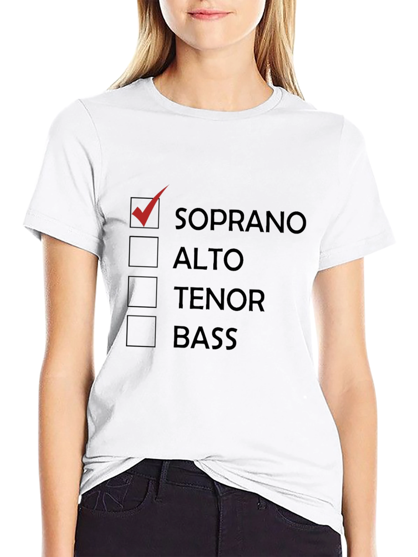 Soprano Music T-Shirt - Vocal Range Choice!