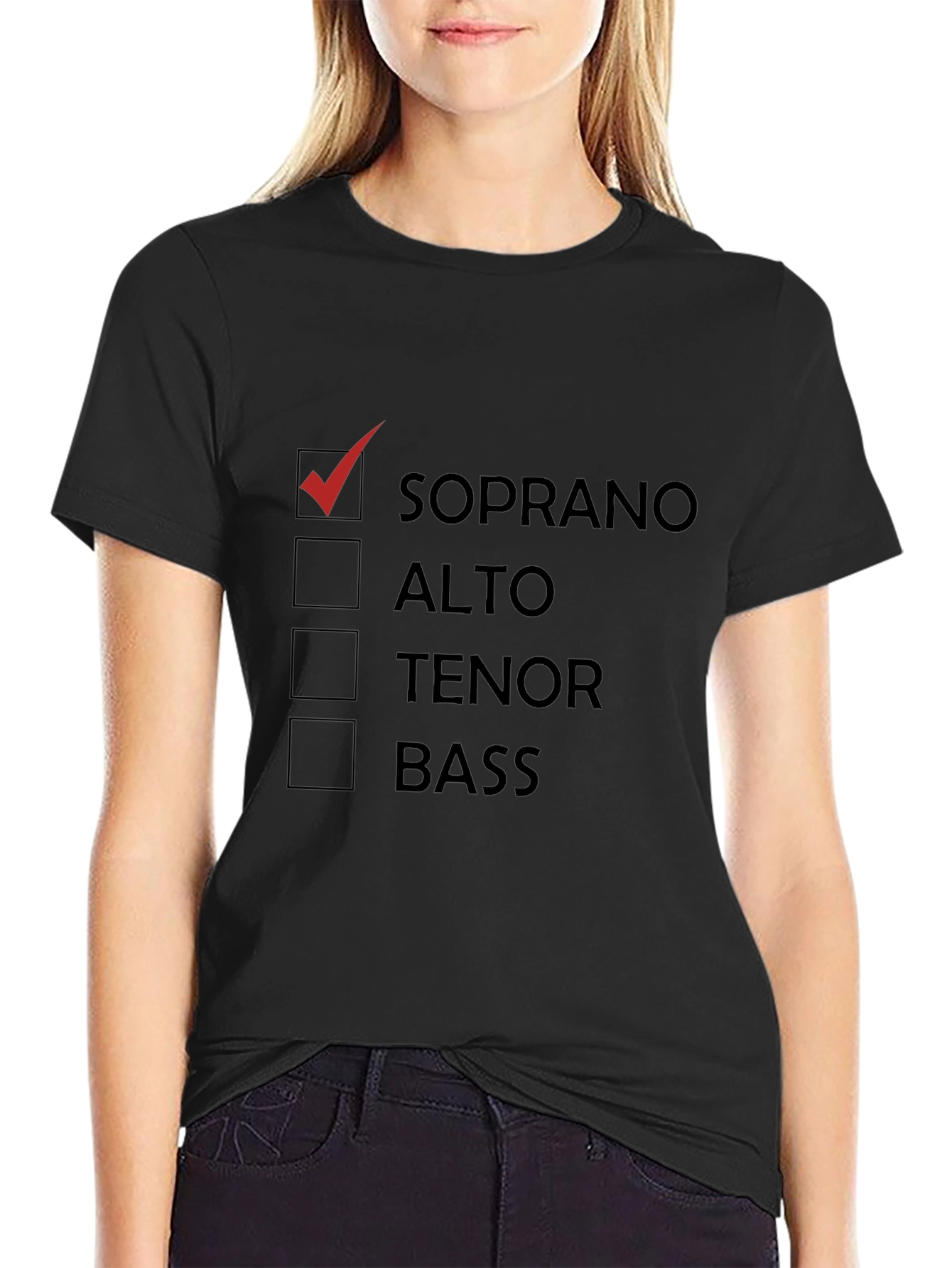 Soprano Music T-Shirt - Vocal Range Choice!