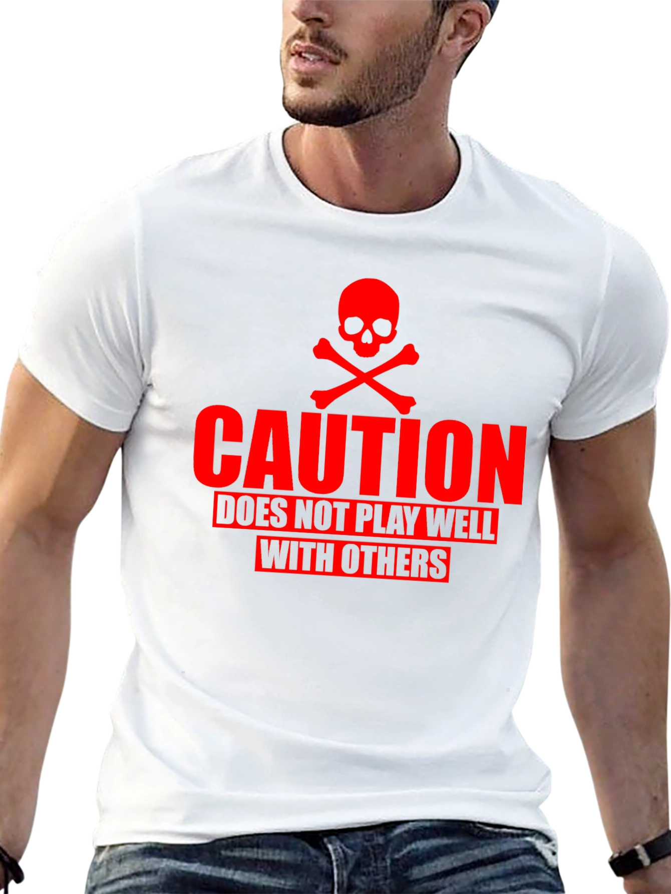 Caution T-Shirt - Does Not Play Well With Others