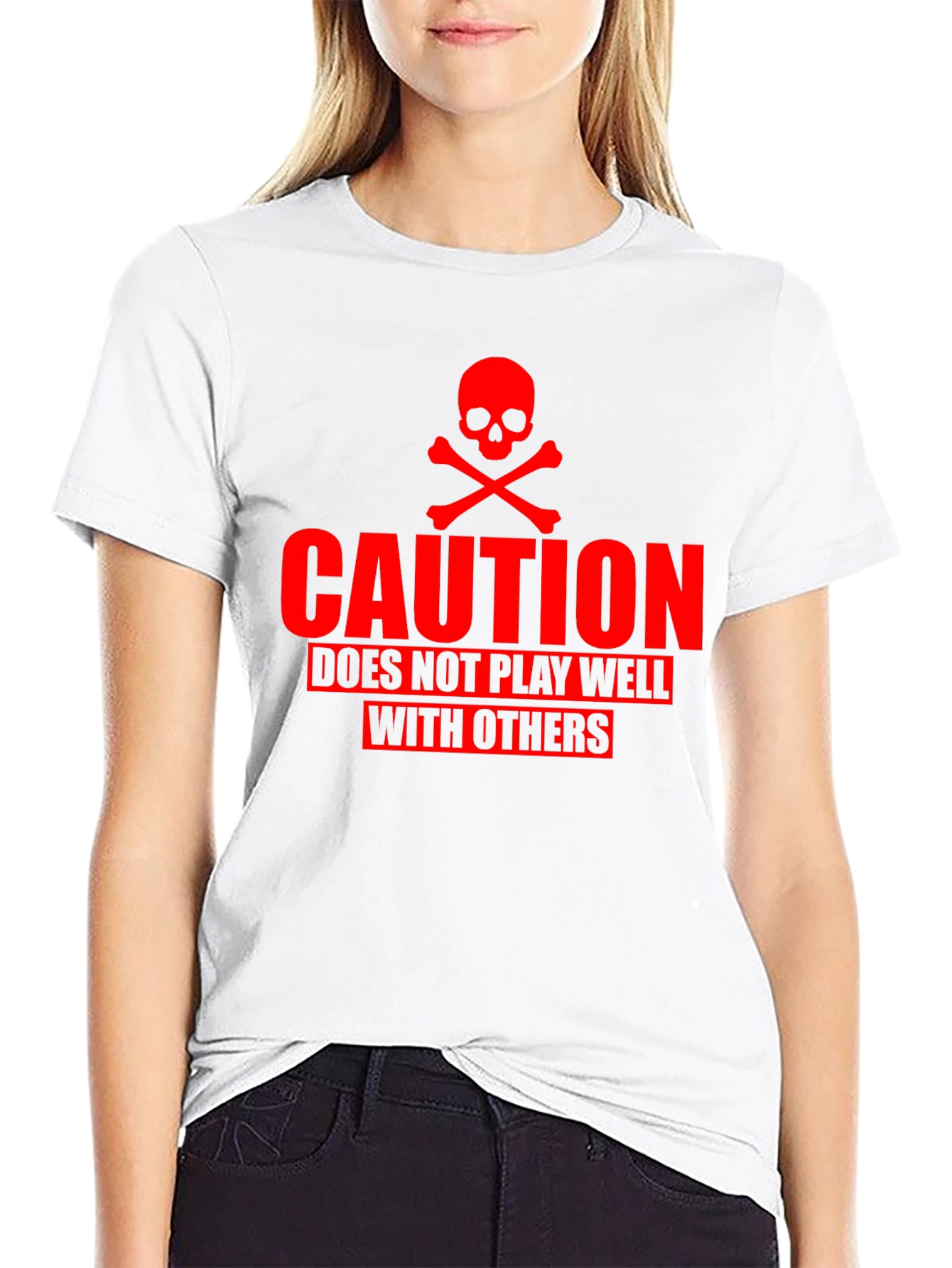Caution T-Shirt - Does Not Play Well With Others