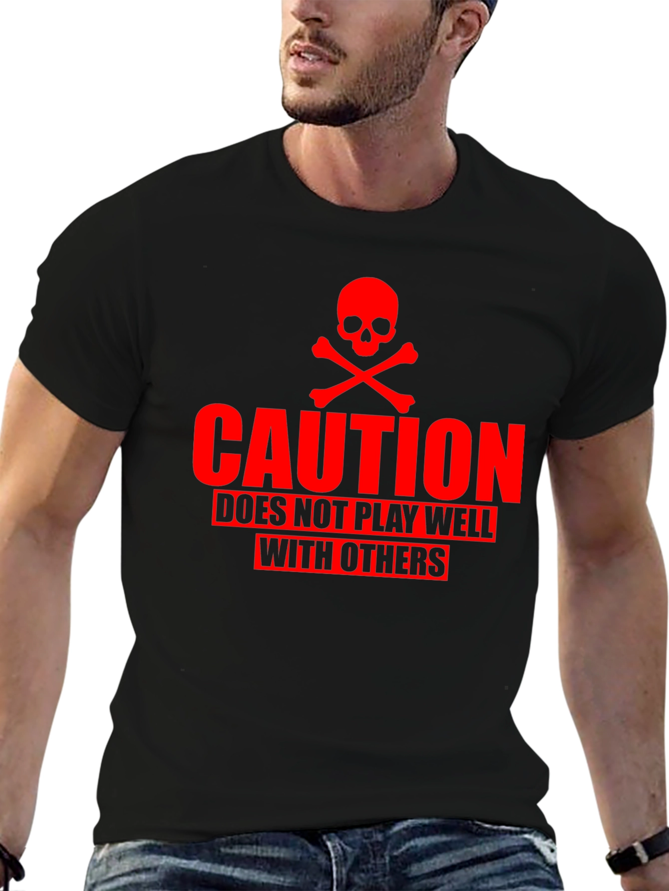 Caution T-Shirt - Does Not Play Well With Others