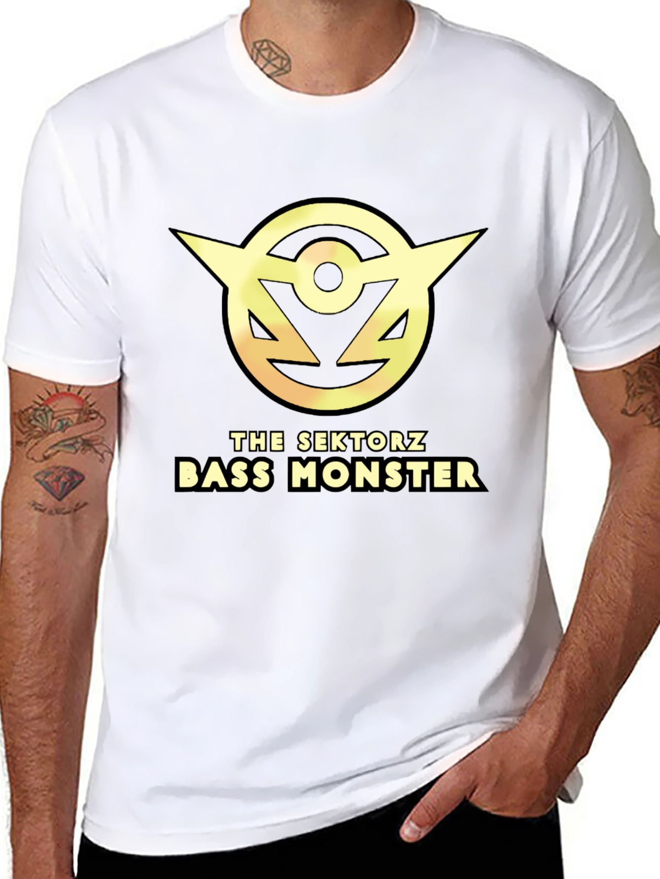 The Sektorz Bass Monster Black Graphic Tee