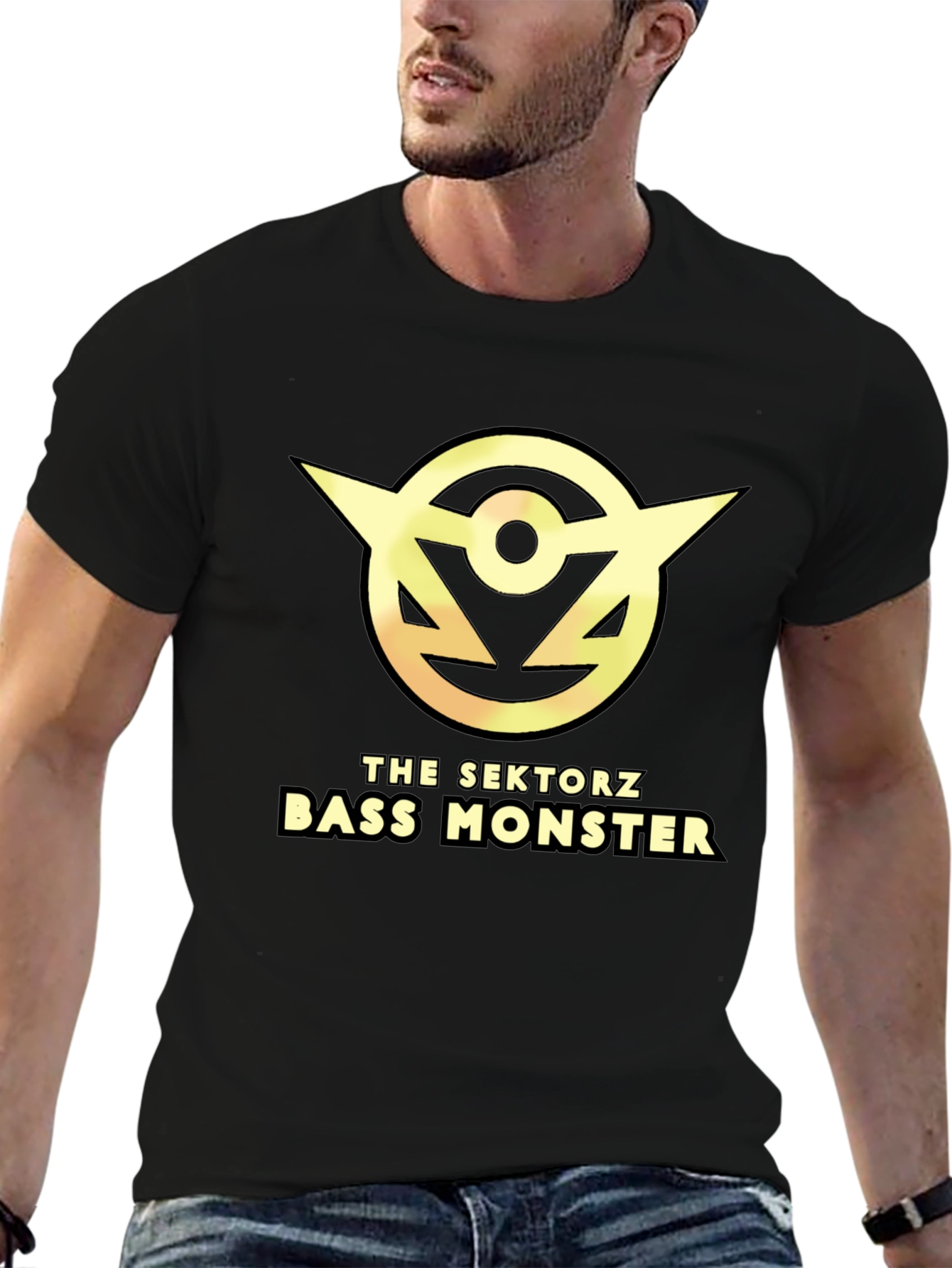 The Sektorz Bass Monster Black Graphic Tee