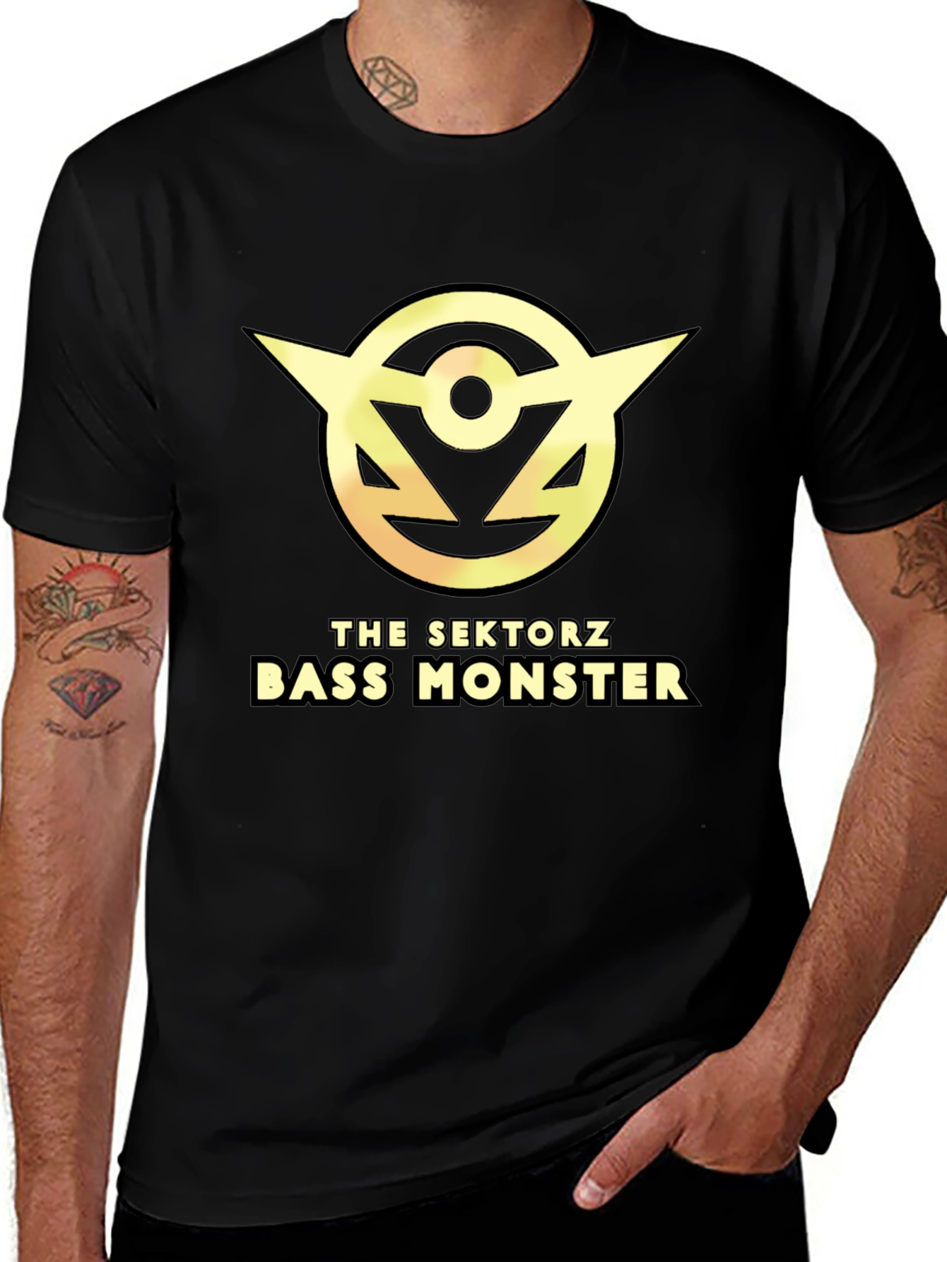 The Sektorz Bass Monster Black Graphic Tee