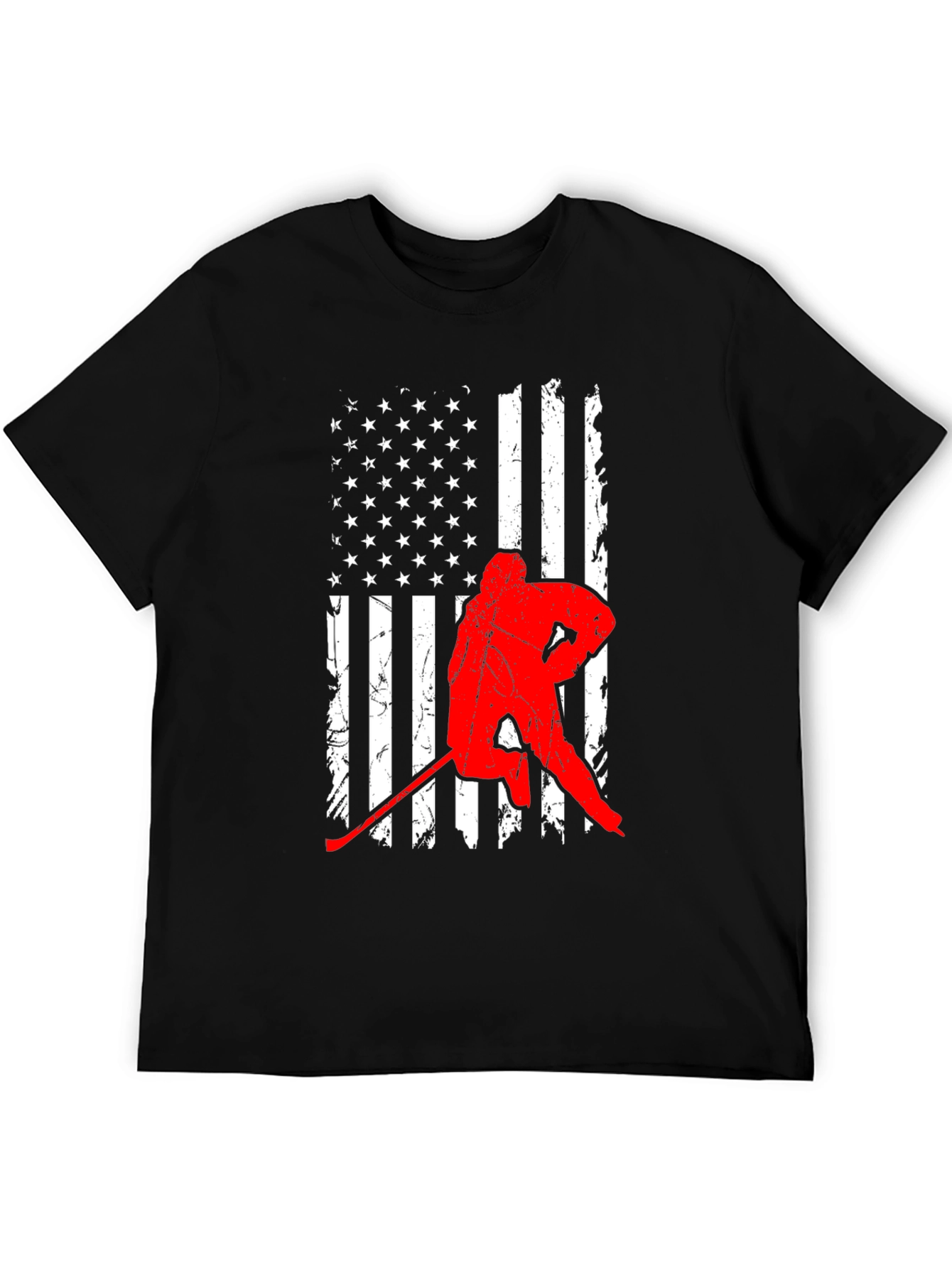 Hockey USA Flag Graphic Tee - Patriotic Sportswear