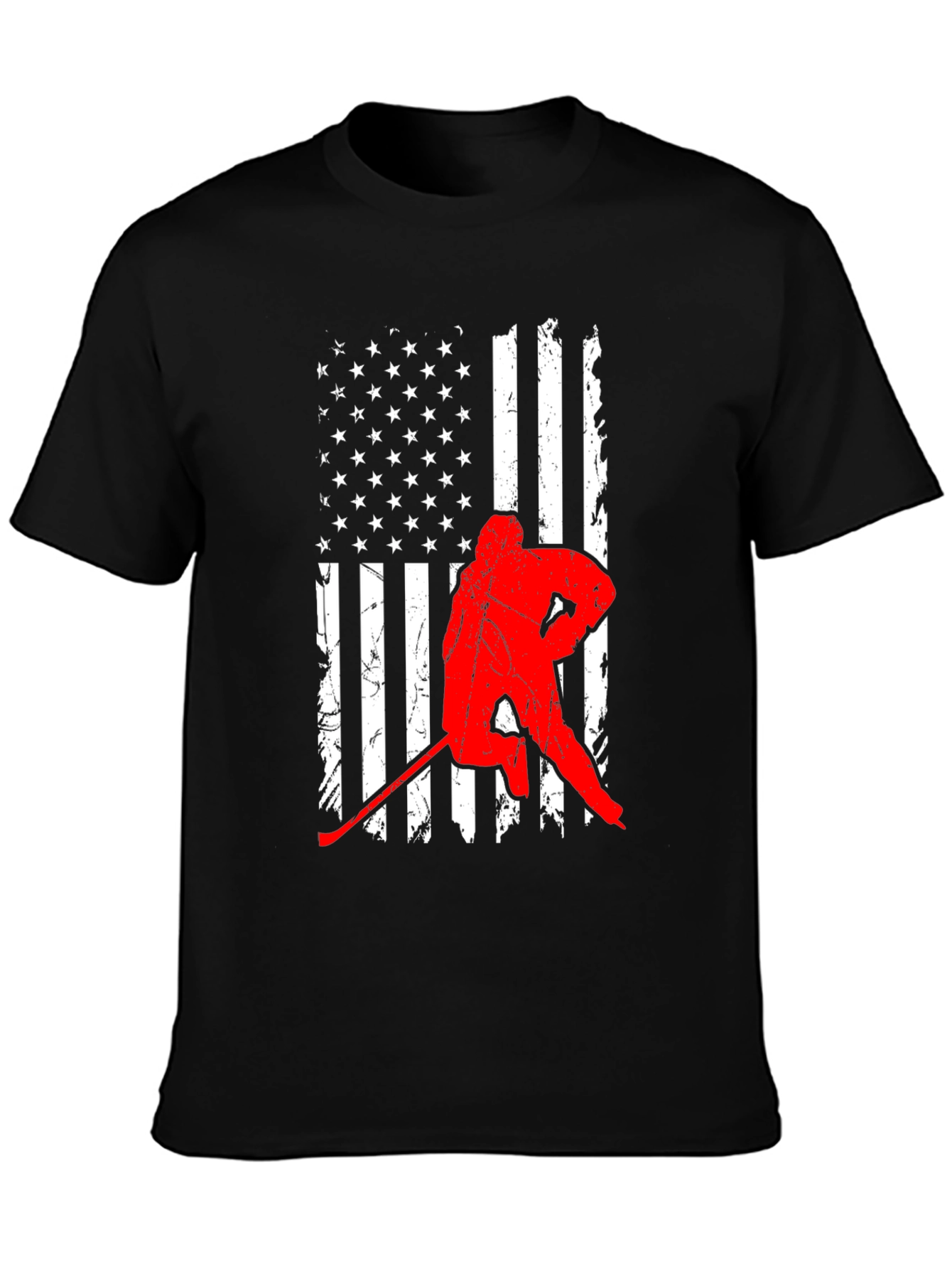 Hockey USA Flag Graphic Tee - Patriotic Sportswear