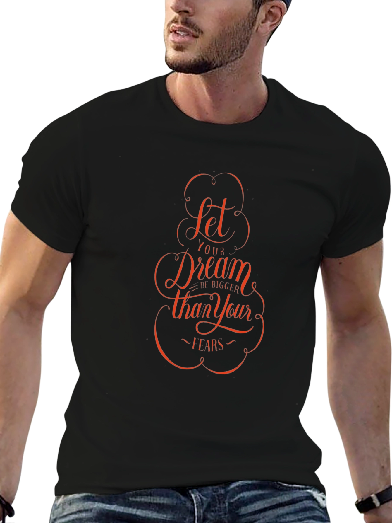 Dream Bigger Graphic Tee - Inspiring Black T-Shirt