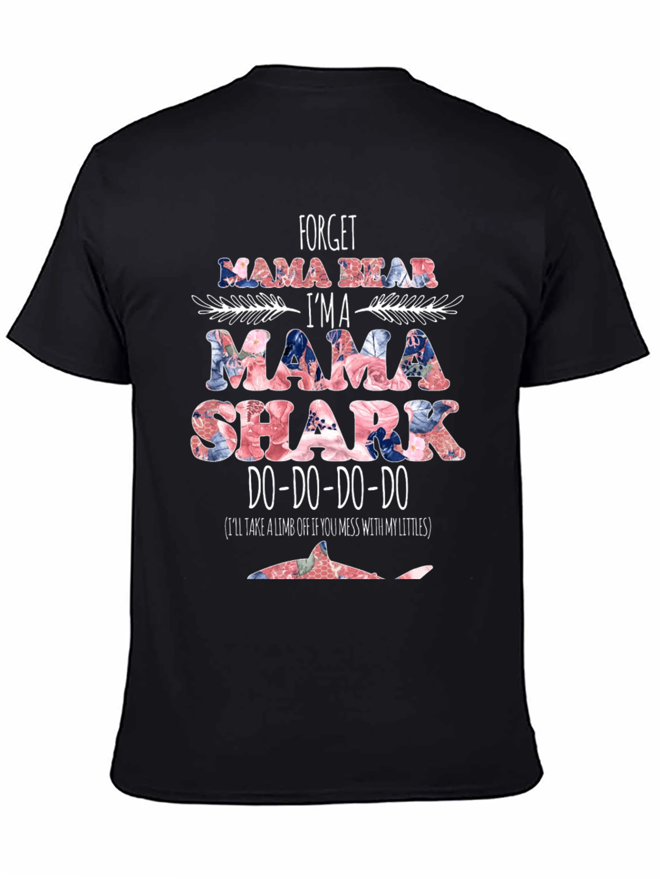Mama Shark Graphic Tee - Floral Print