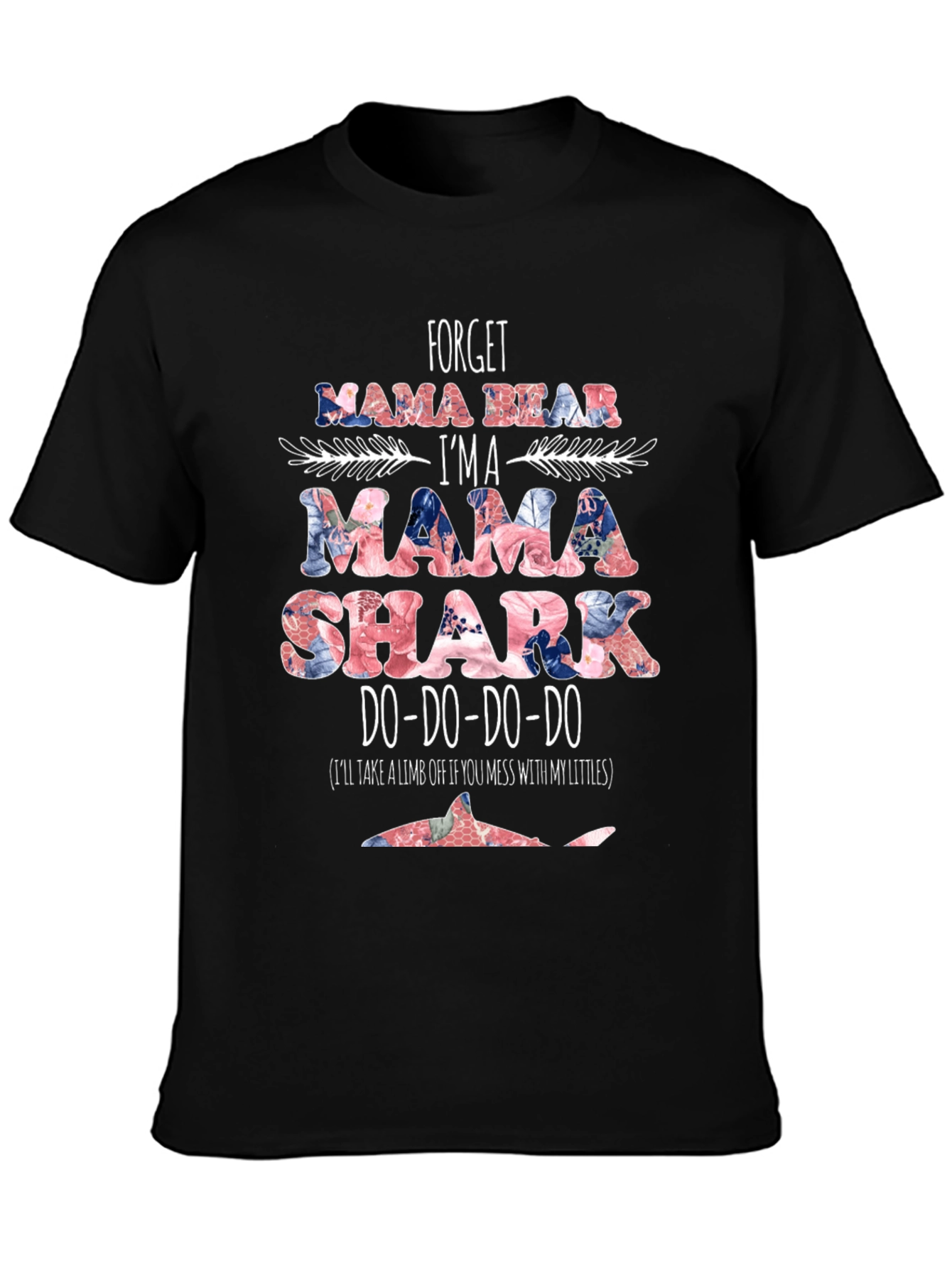 Mama Shark Graphic Tee - Floral Print