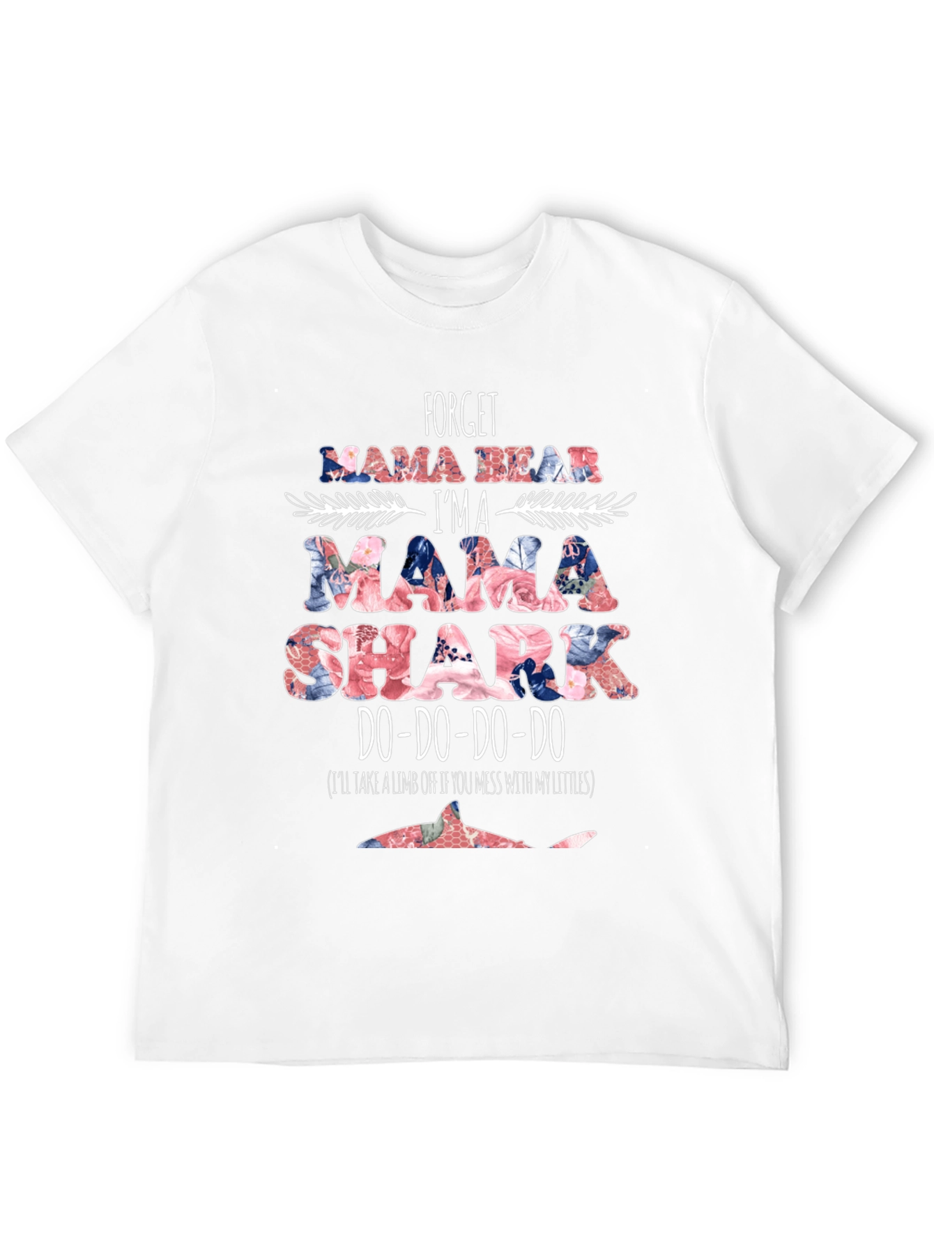 Mama Shark Graphic Tee - Floral Print