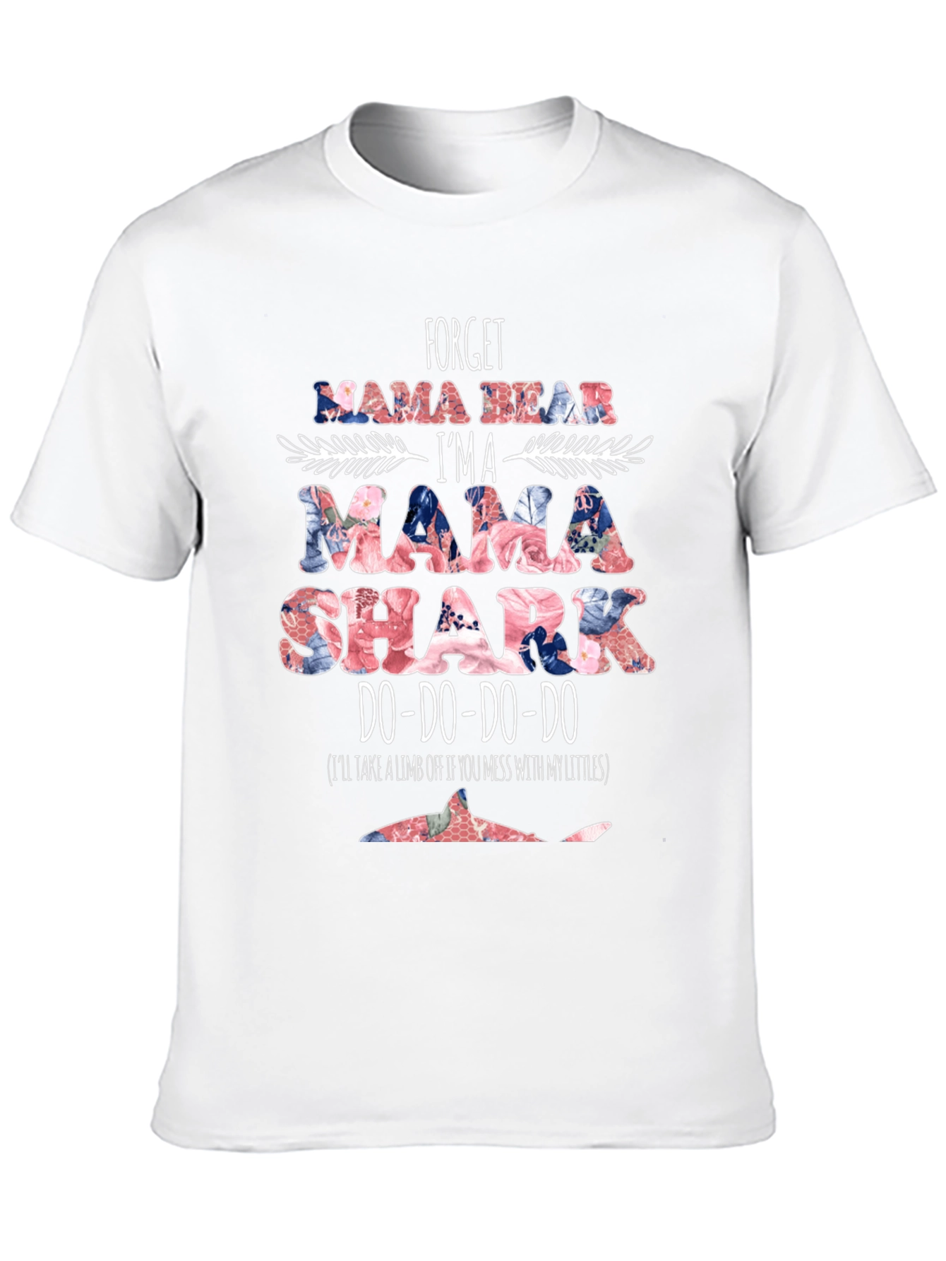 Mama Shark Graphic Tee - Floral Print
