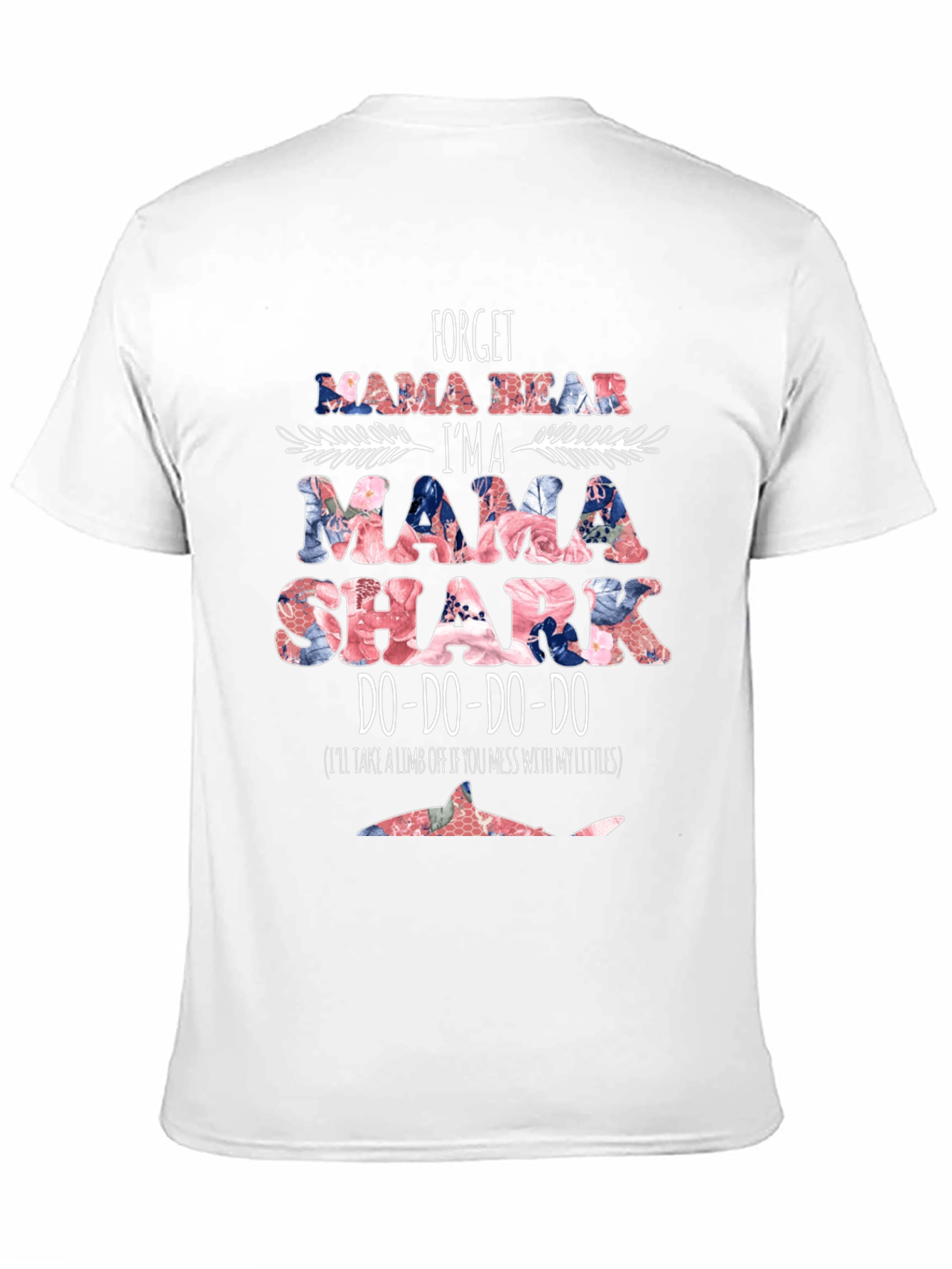 Mama Shark Graphic Tee - Floral Print