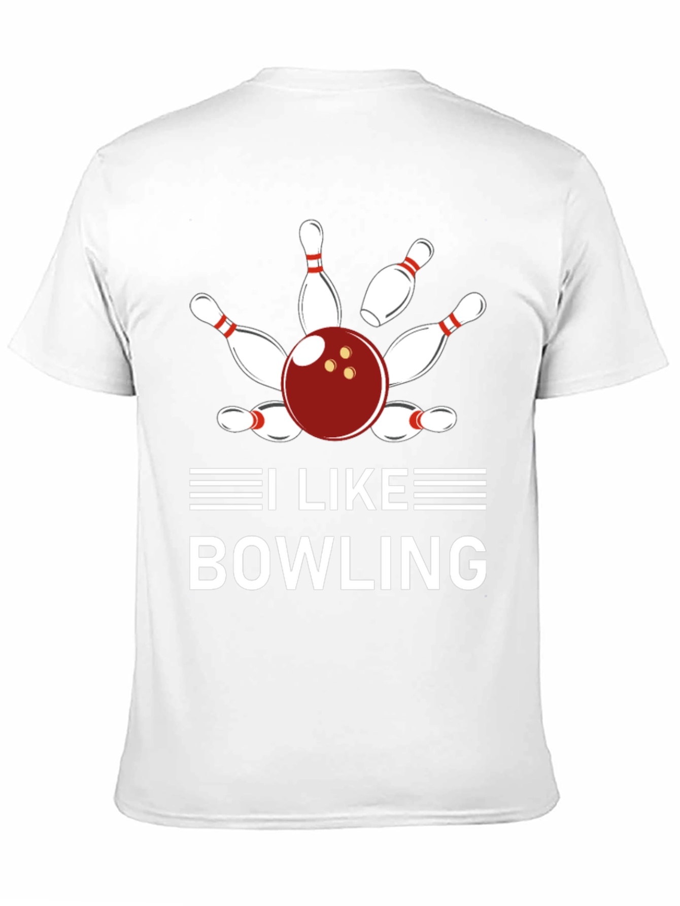 I Like Bowling T-Shirt - Unisex Black Cotton Tee