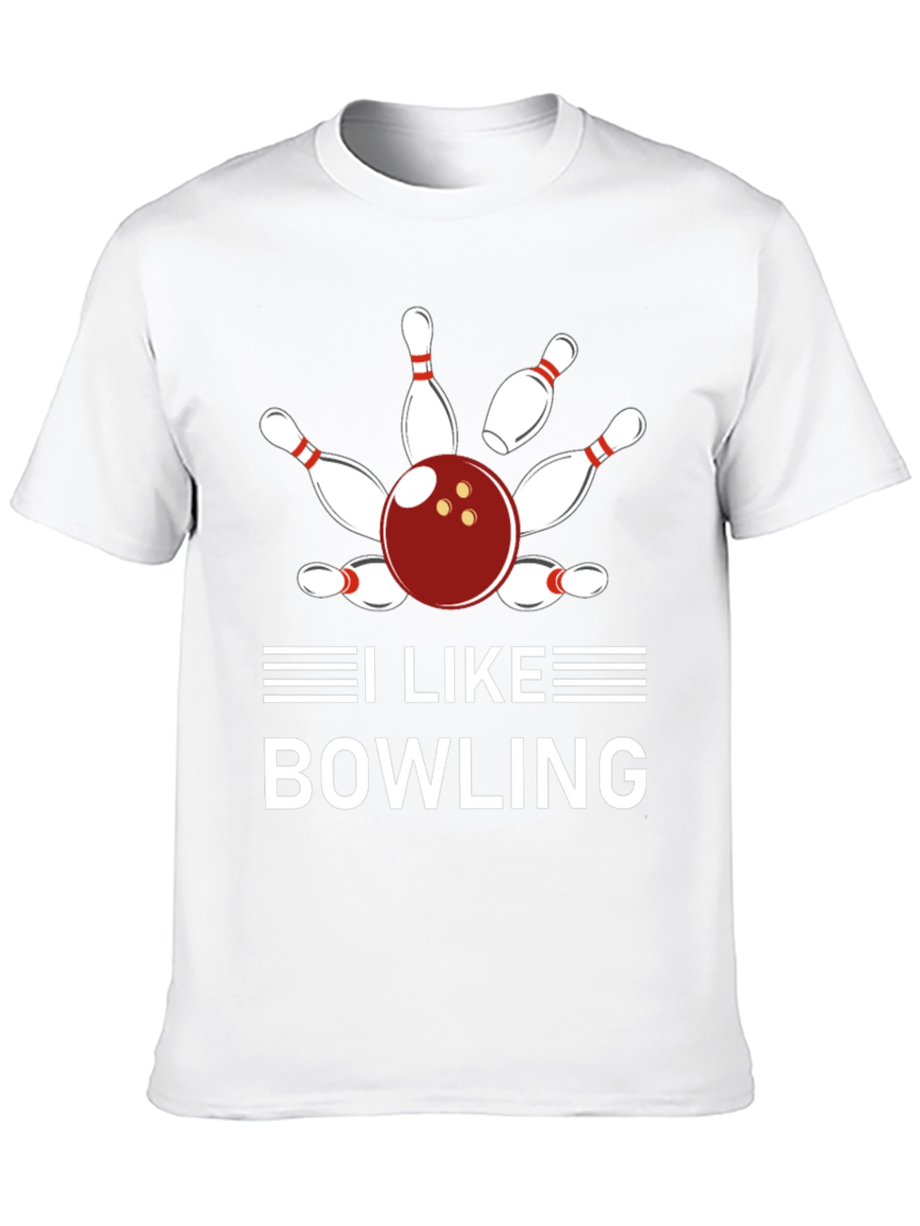 I Like Bowling T-Shirt - Unisex Black Cotton Tee