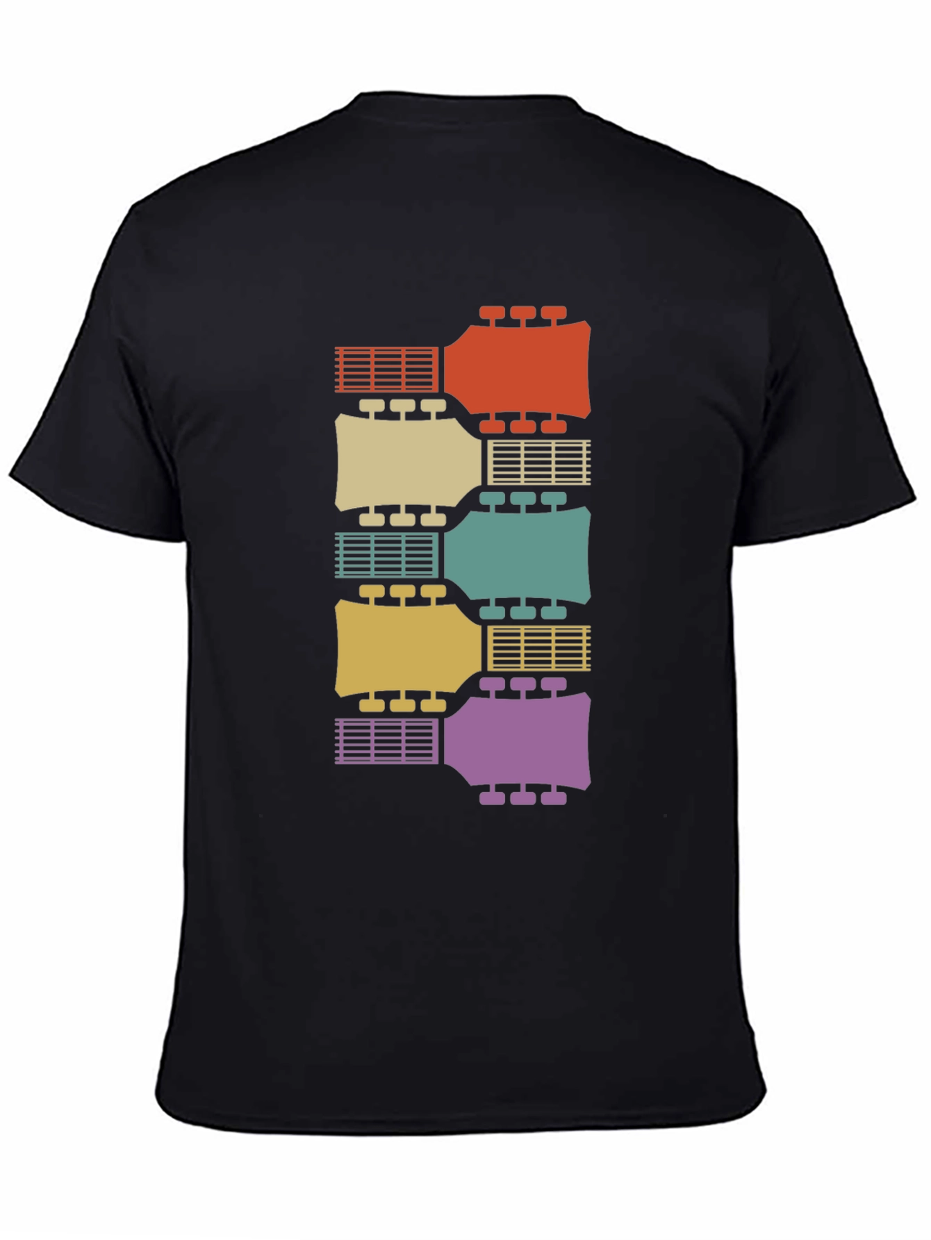 Retro Guitar Headstock T-Shirt - Musical Instrument Tee