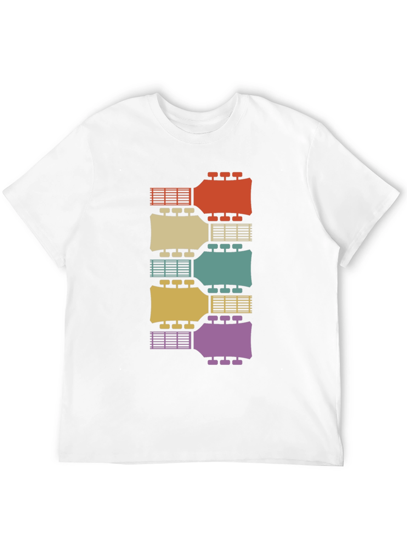 Retro Guitar Headstock T-Shirt - Musical Instrument Tee