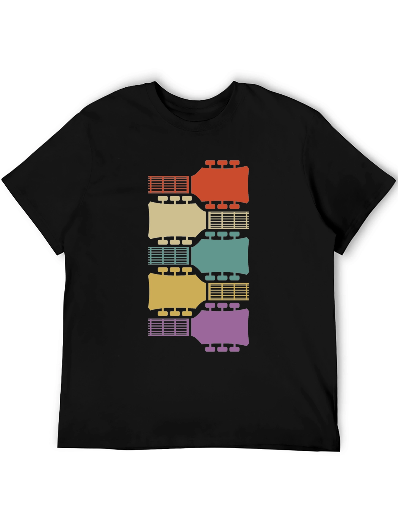 Retro Guitar Headstock T-Shirt - Musical Instrument Tee