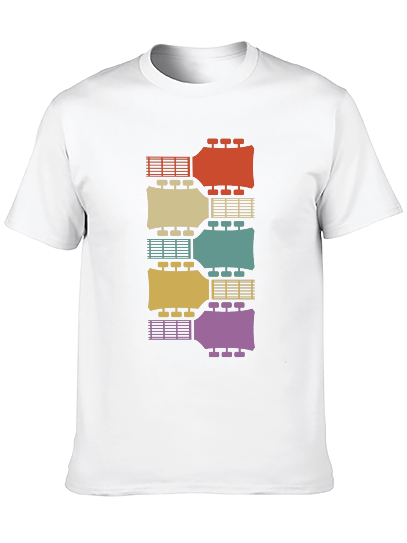 Retro Guitar Headstock T-Shirt - Musical Instrument Tee