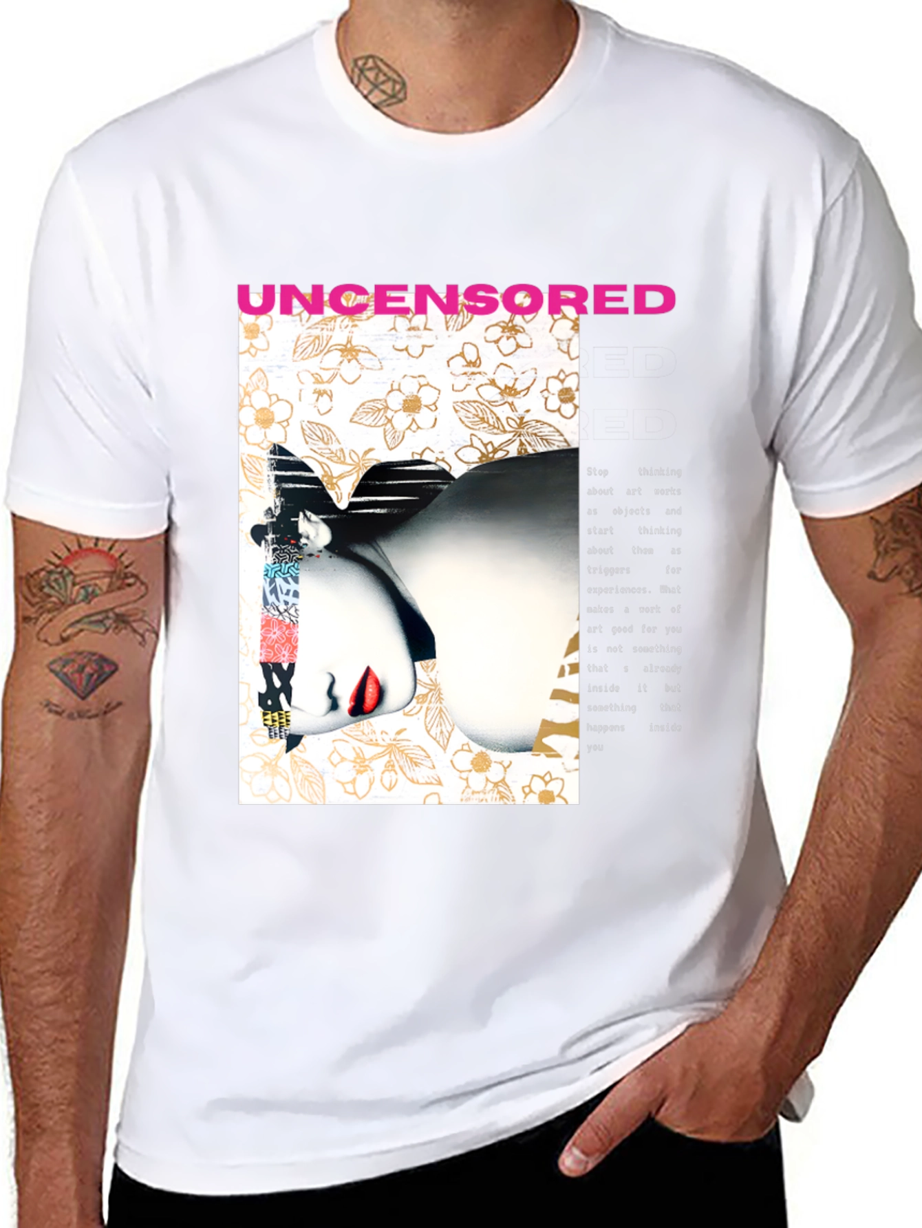 Uncensored Graphic Print Black T-Shirt