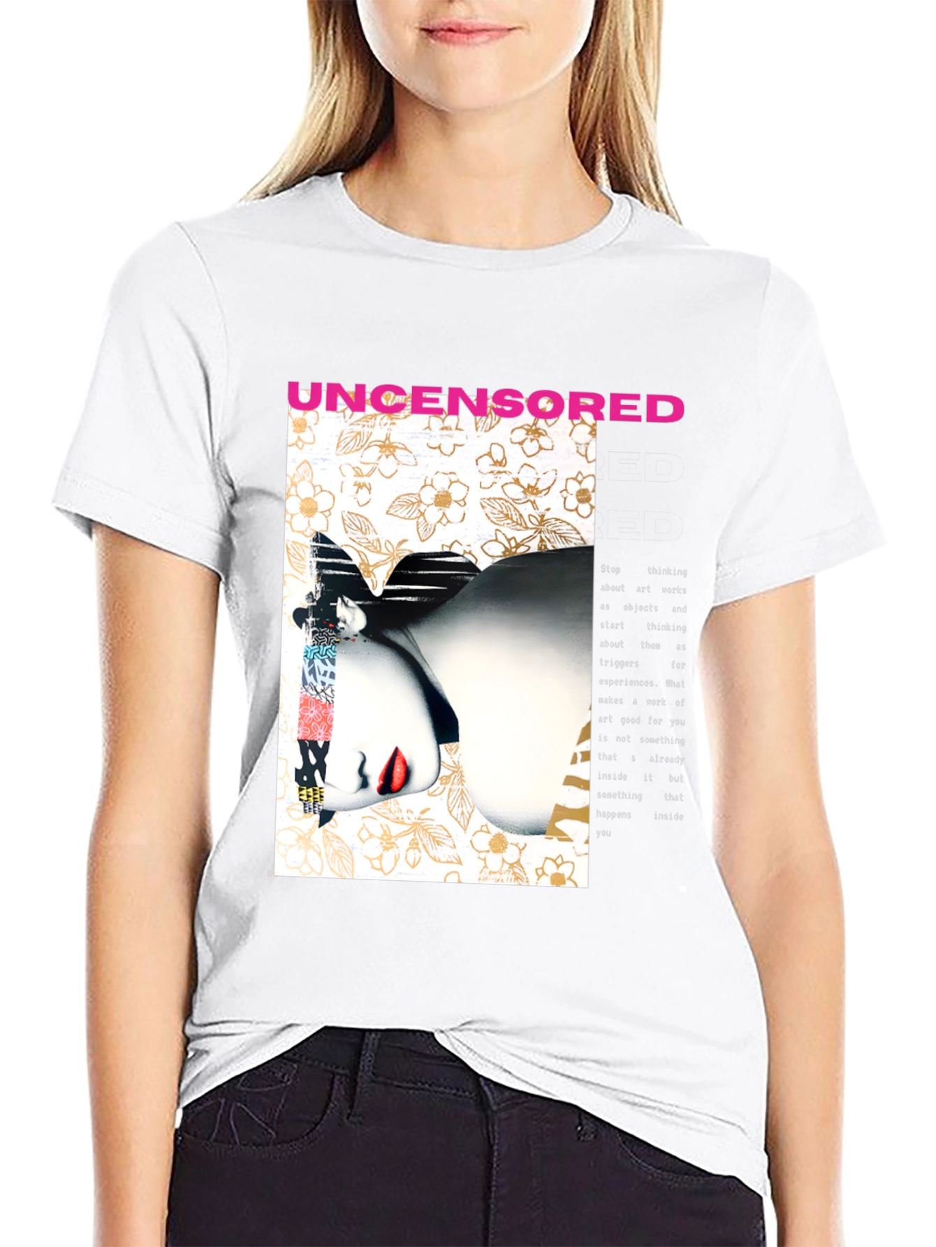 Uncensored Graphic Print Black T-Shirt