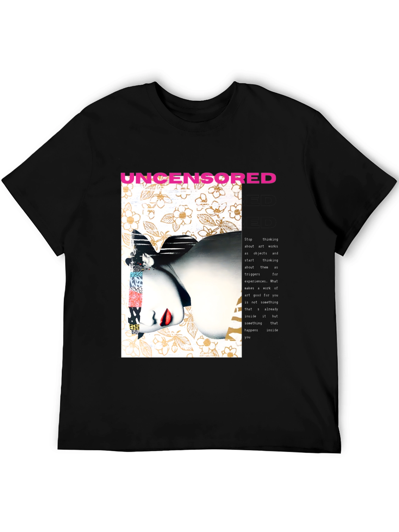Uncensored Graphic Print Black T-Shirt