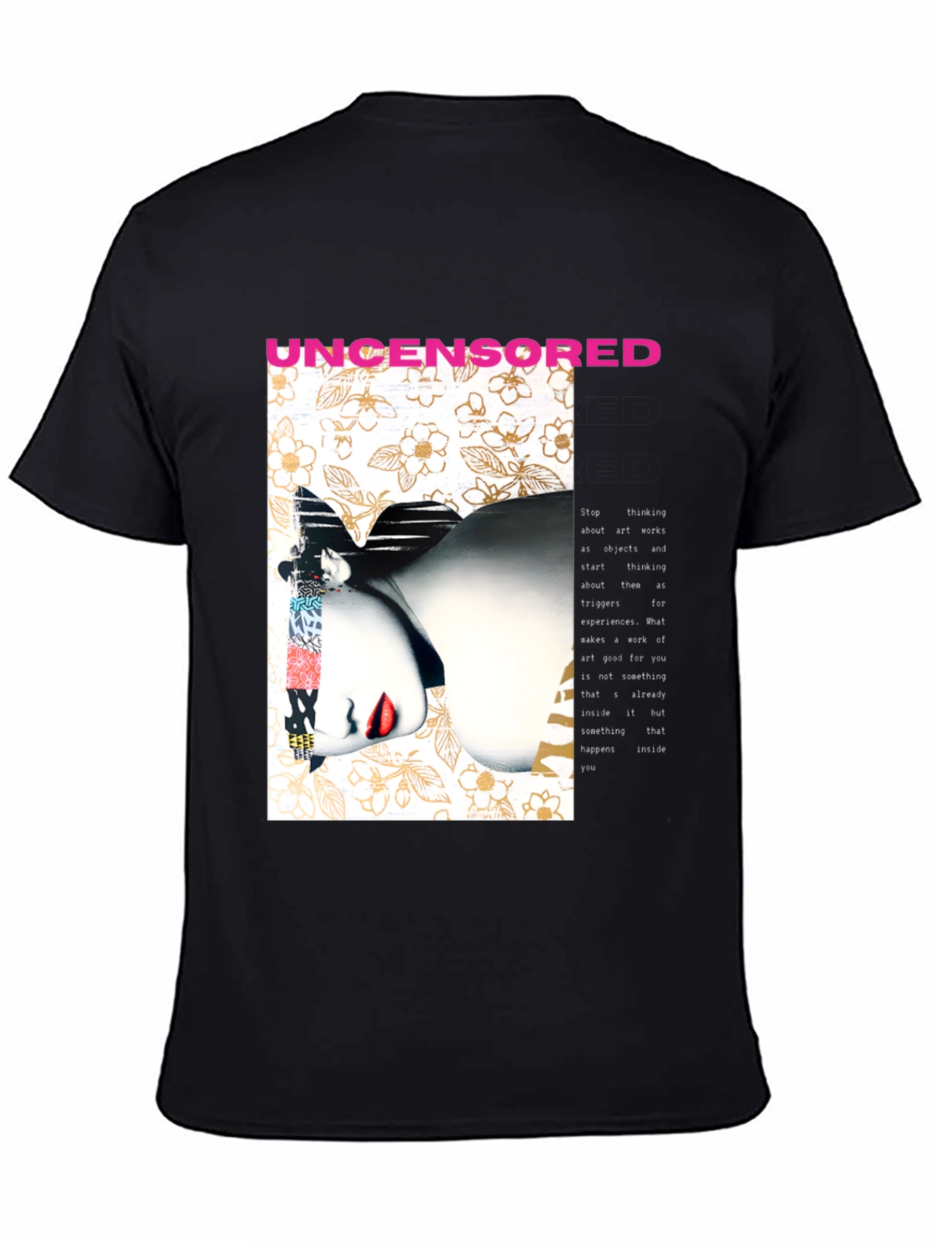 Uncensored Graphic Print Black T-Shirt