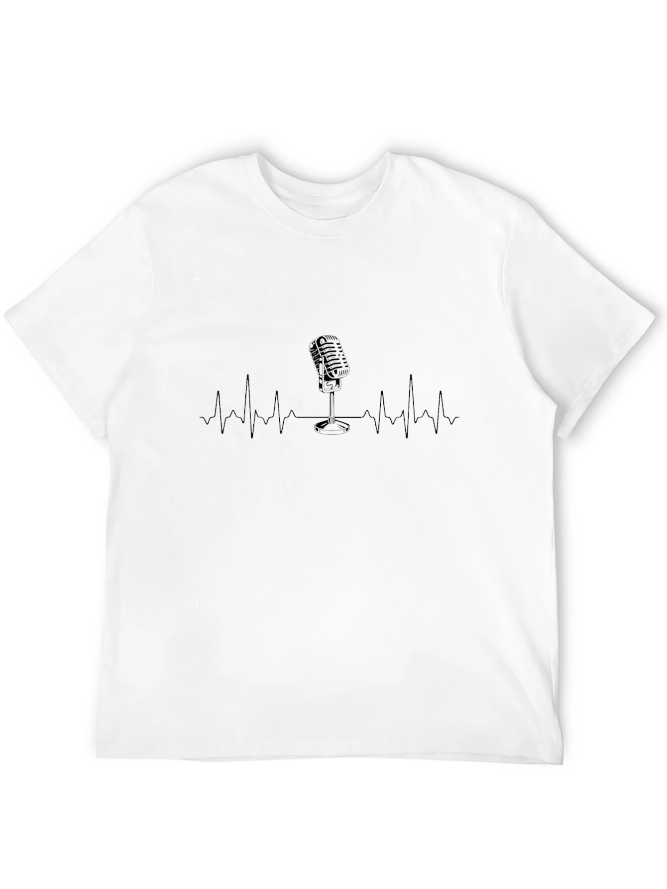 Podcast Pulse T-Shirt - Heartbeat Microphone Tee