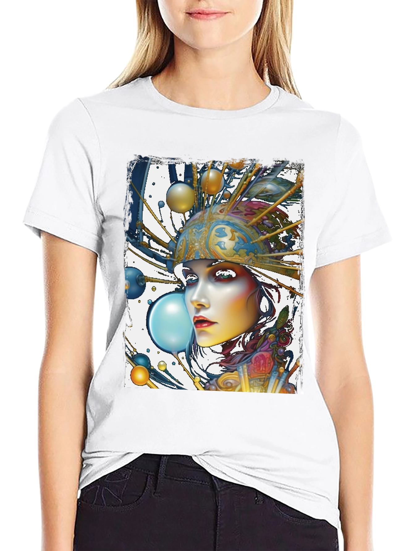 Artsy Woman Graphic Tee - Unique Style