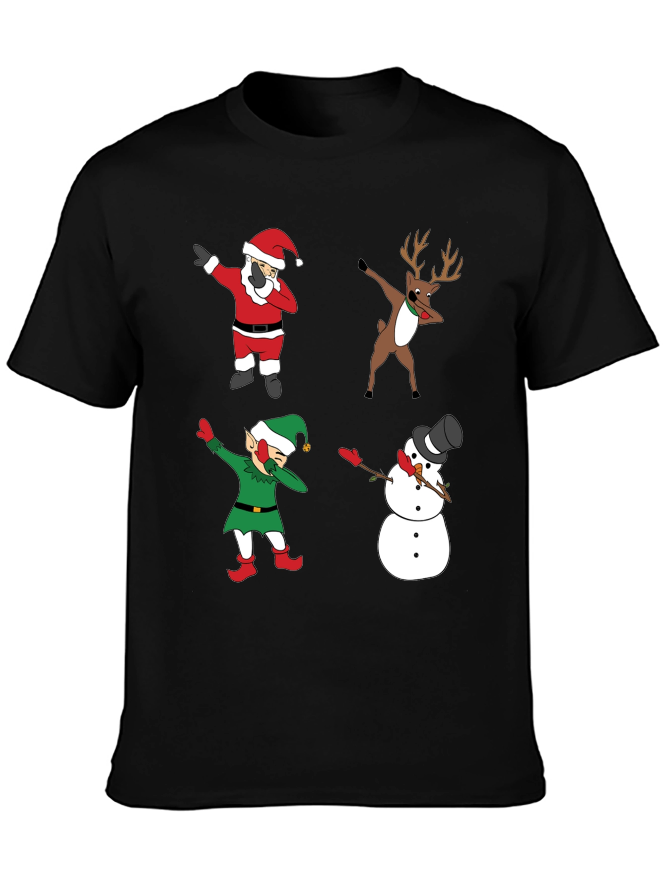Holiday Dabbing Crew T-Shirt - Christmas Characters
