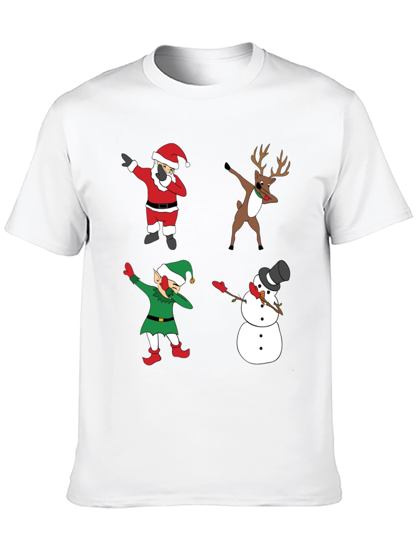 Holiday Dabbing Crew T-Shirt - Christmas Characters