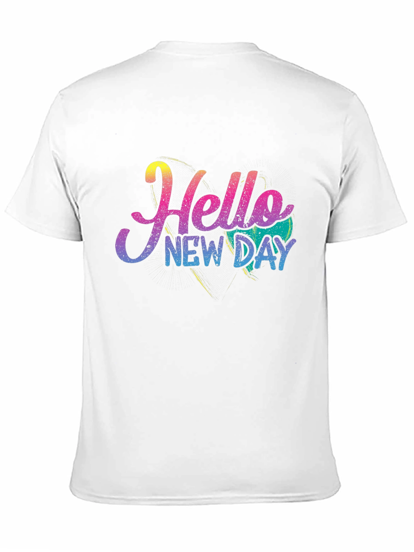 Hello New Day Graphic Tee - Black Cotton Blend