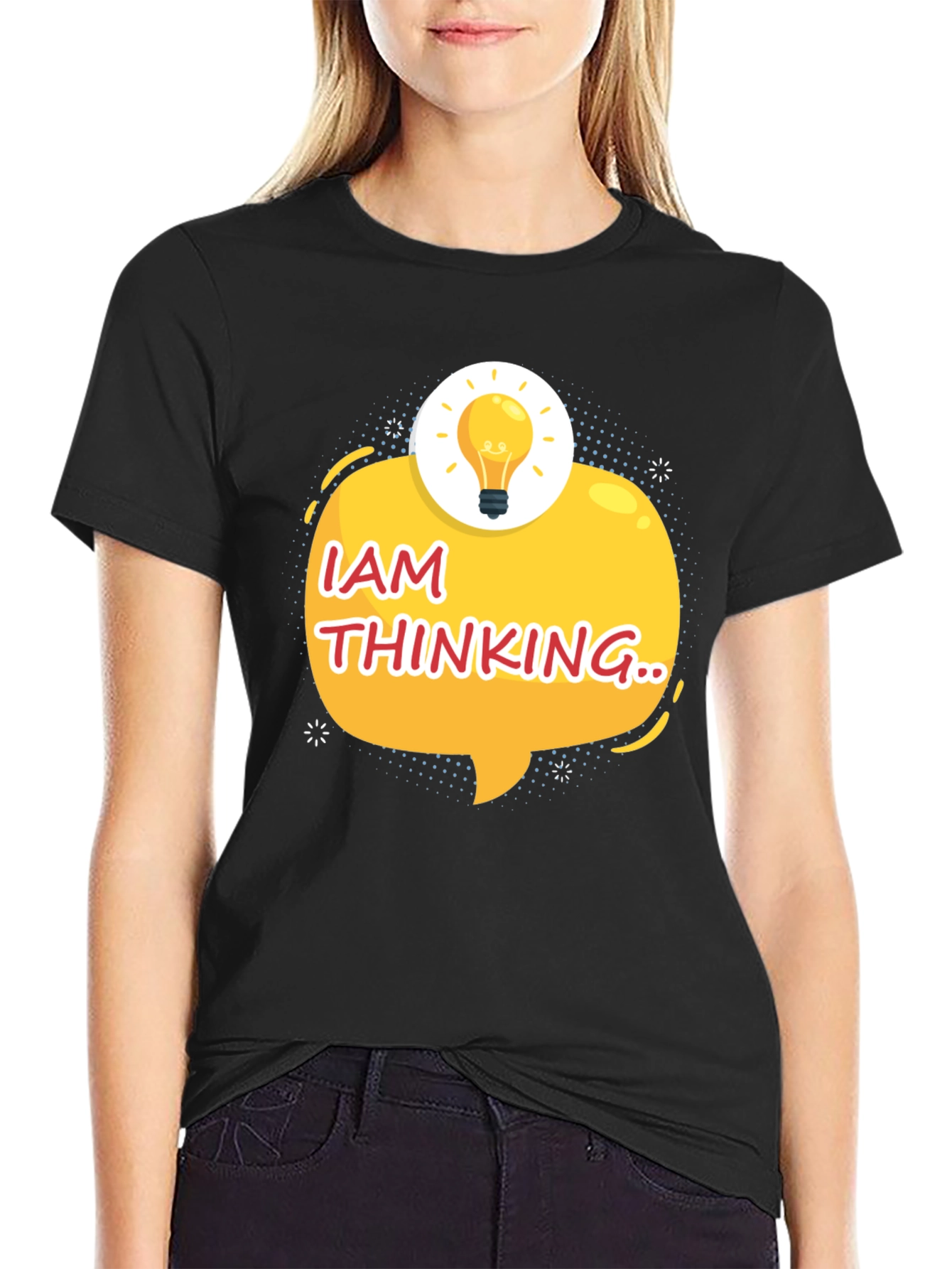 I am Thinking Black T-Shirt - Creative Idea Tee