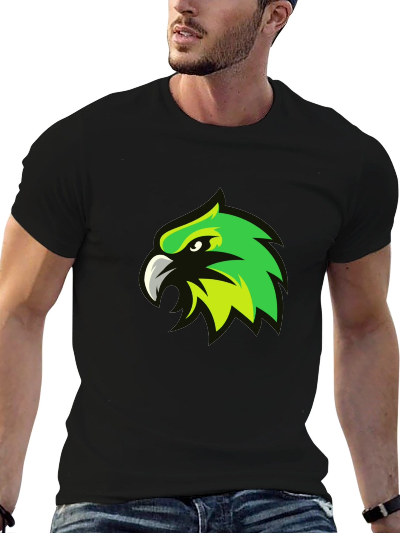 Eagle Graphic Tee - Stylish Mens Black T-Shirt