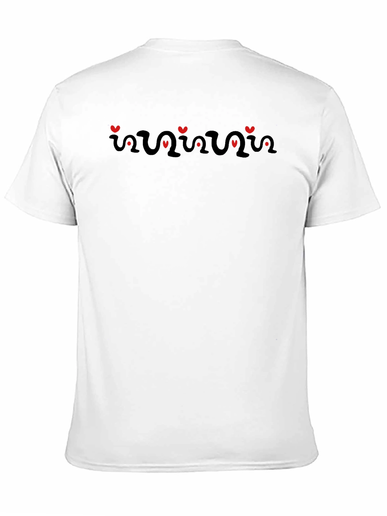 Heartbeat Rhythm T-Shirt - Black Crew Neck Tee