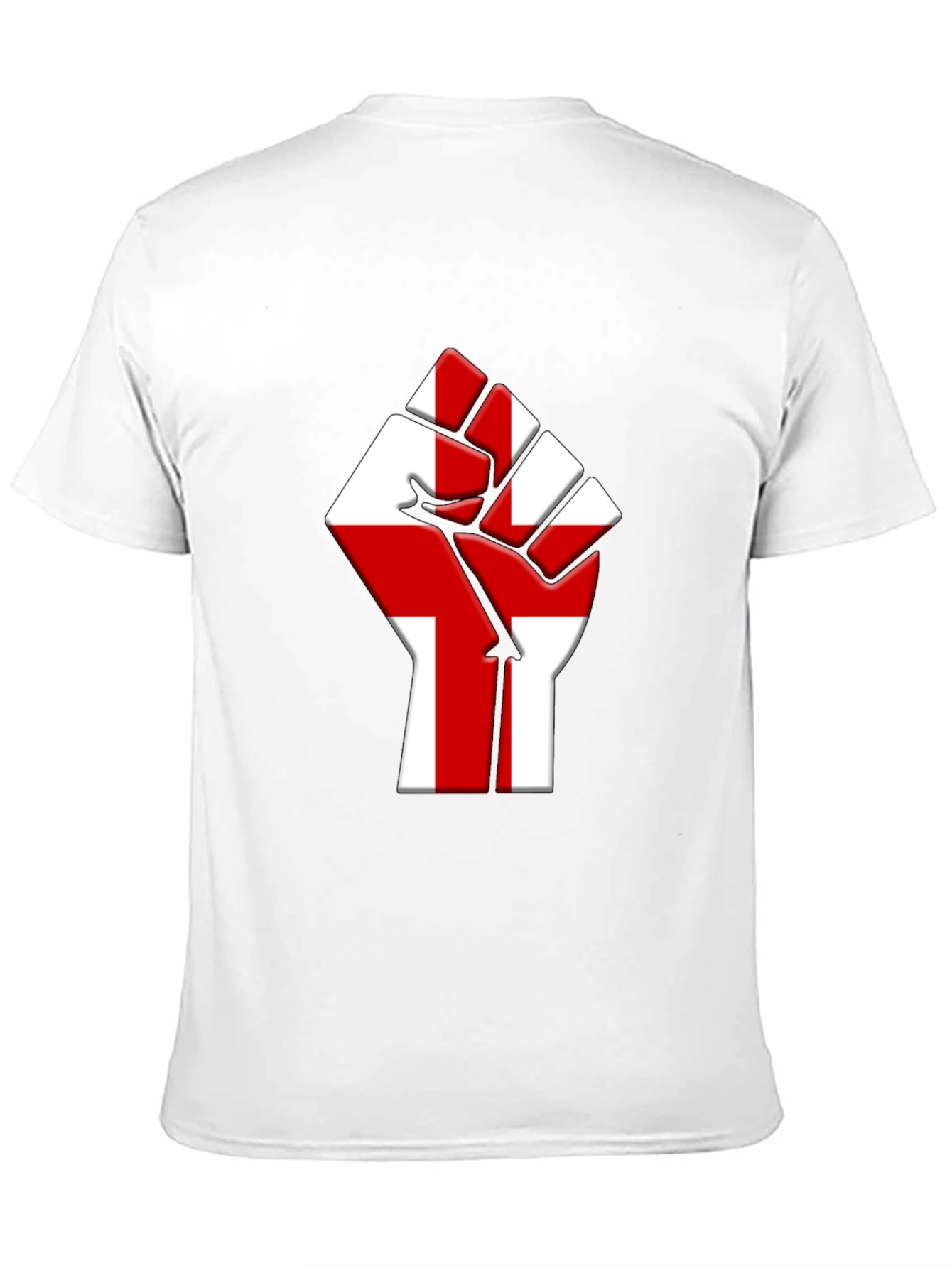 England Flag Fist T-Shirt - Black Cotton Tee