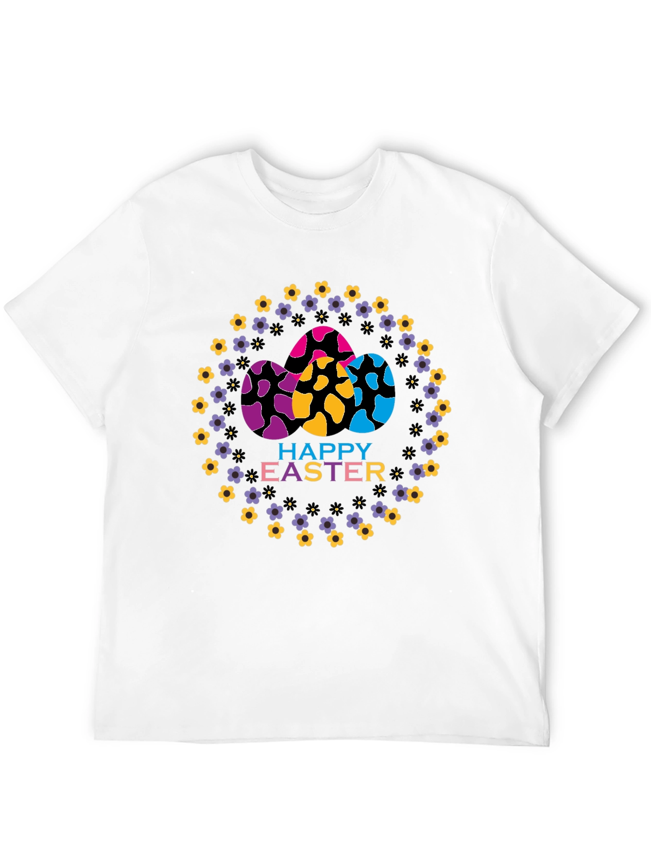 Happy Easter Egg Floral T-Shirt