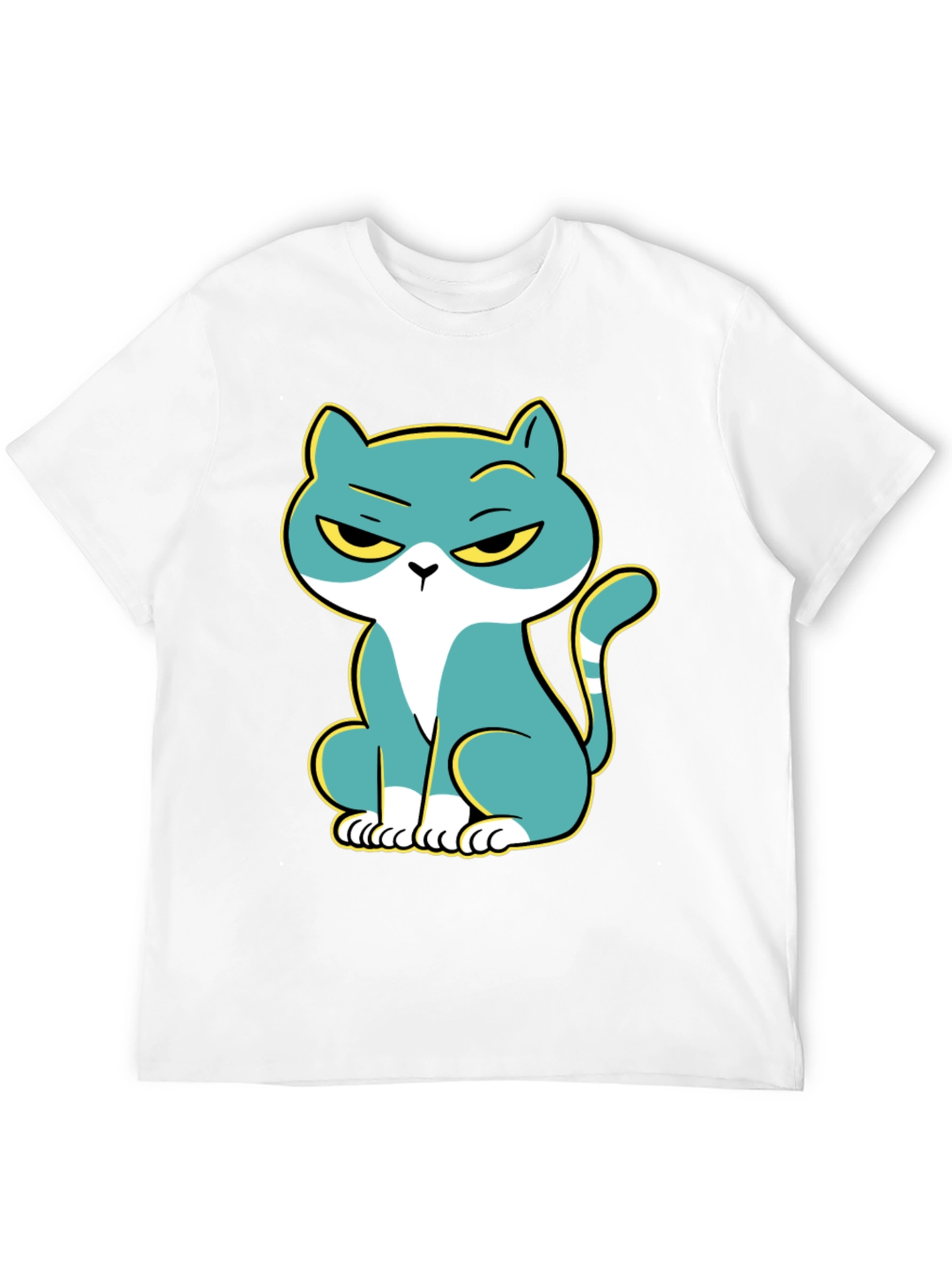 Grumpy Cat Graphic Print Black T-Shirt