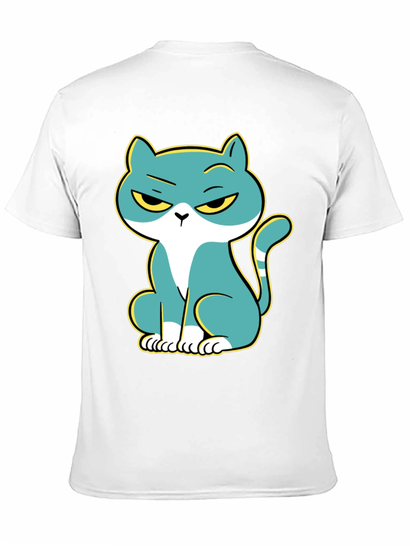 Grumpy Cat Graphic Print Black T-Shirt