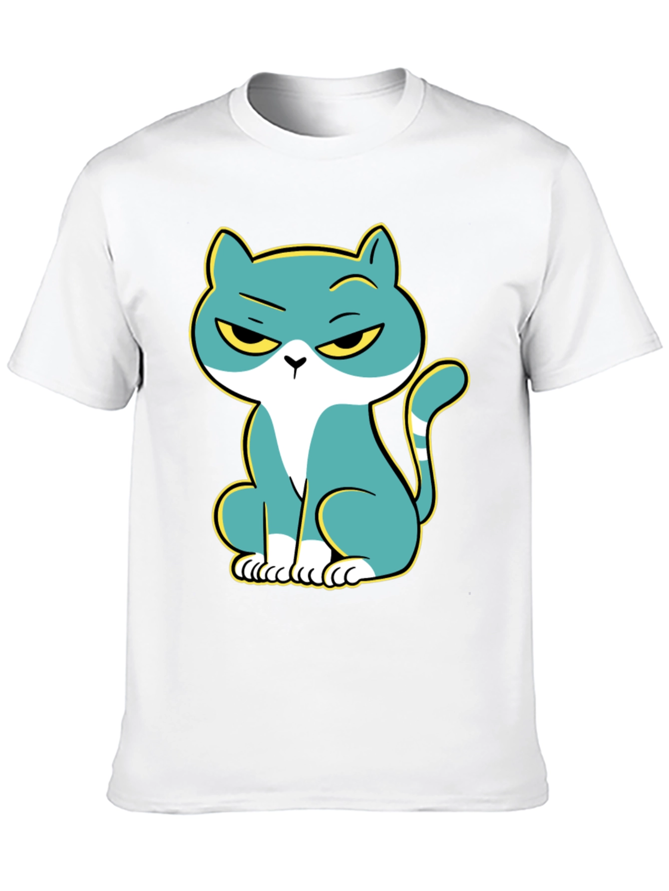 Grumpy Cat Graphic Print Black T-Shirt