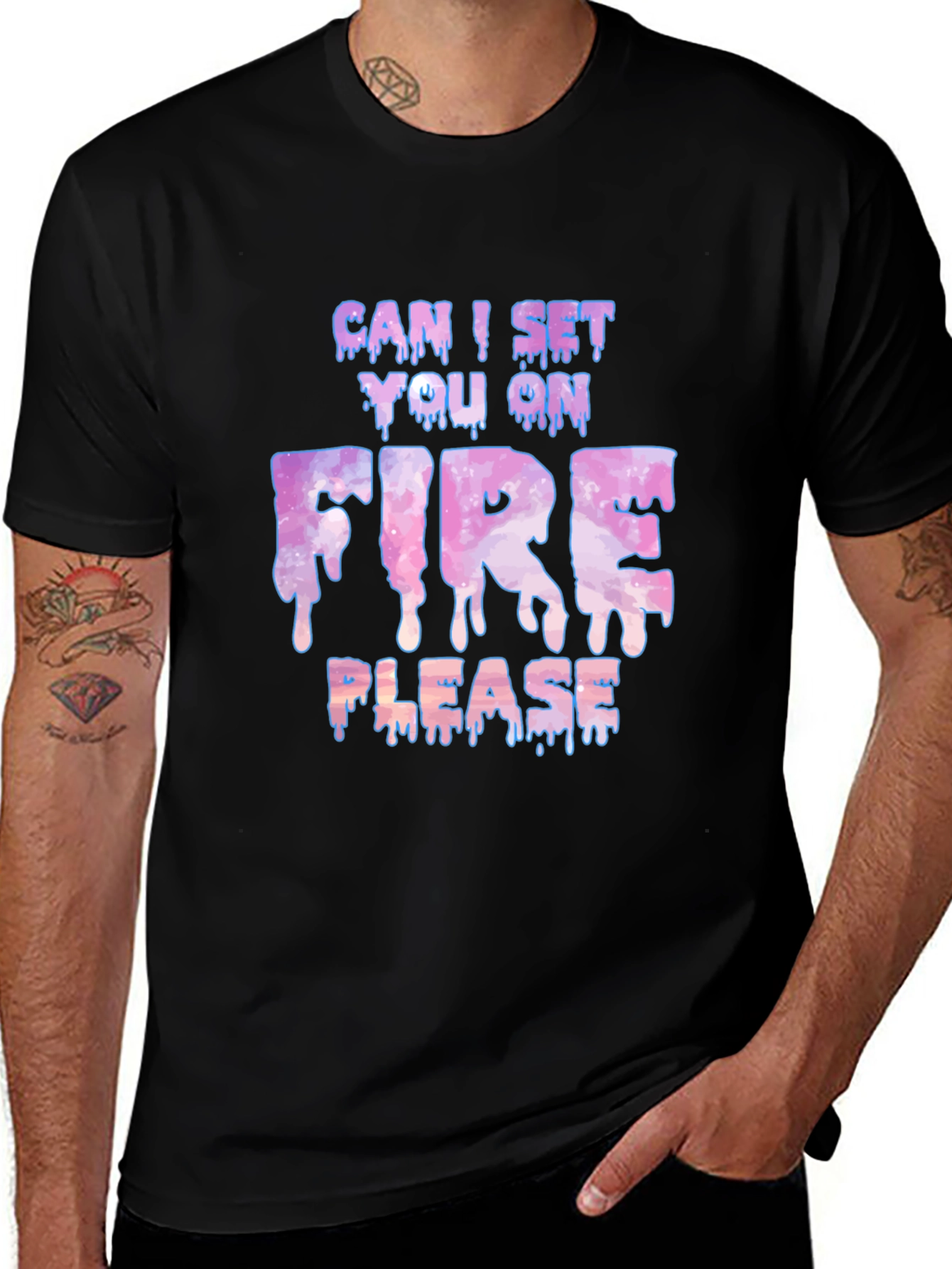 Can I Set You On Fire Please Graphic Tee